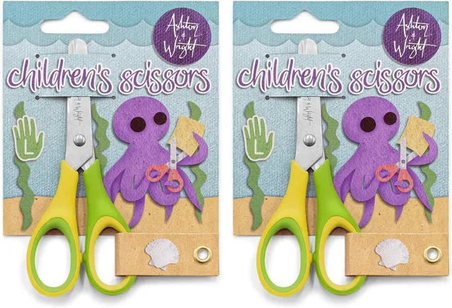 ashton-and-wright-kinderschere-12-cm-gr-n-12er-pack-softgriff image 1