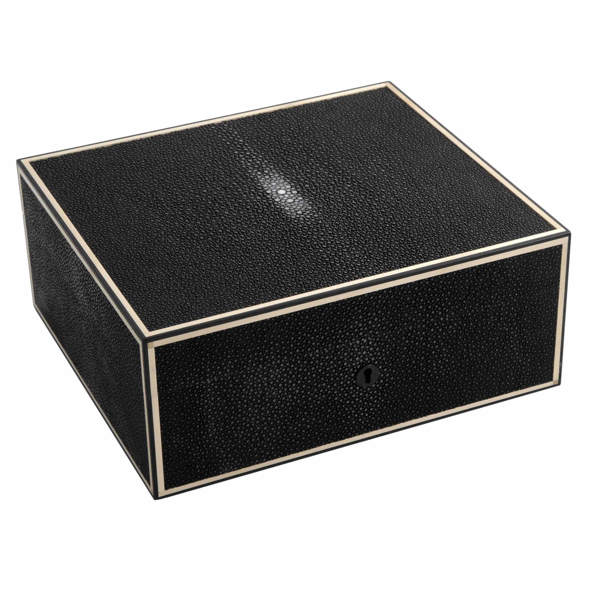 elie-bleu-shagreen-uhrenbox-6-uhren-schwarz-galuchat image 2