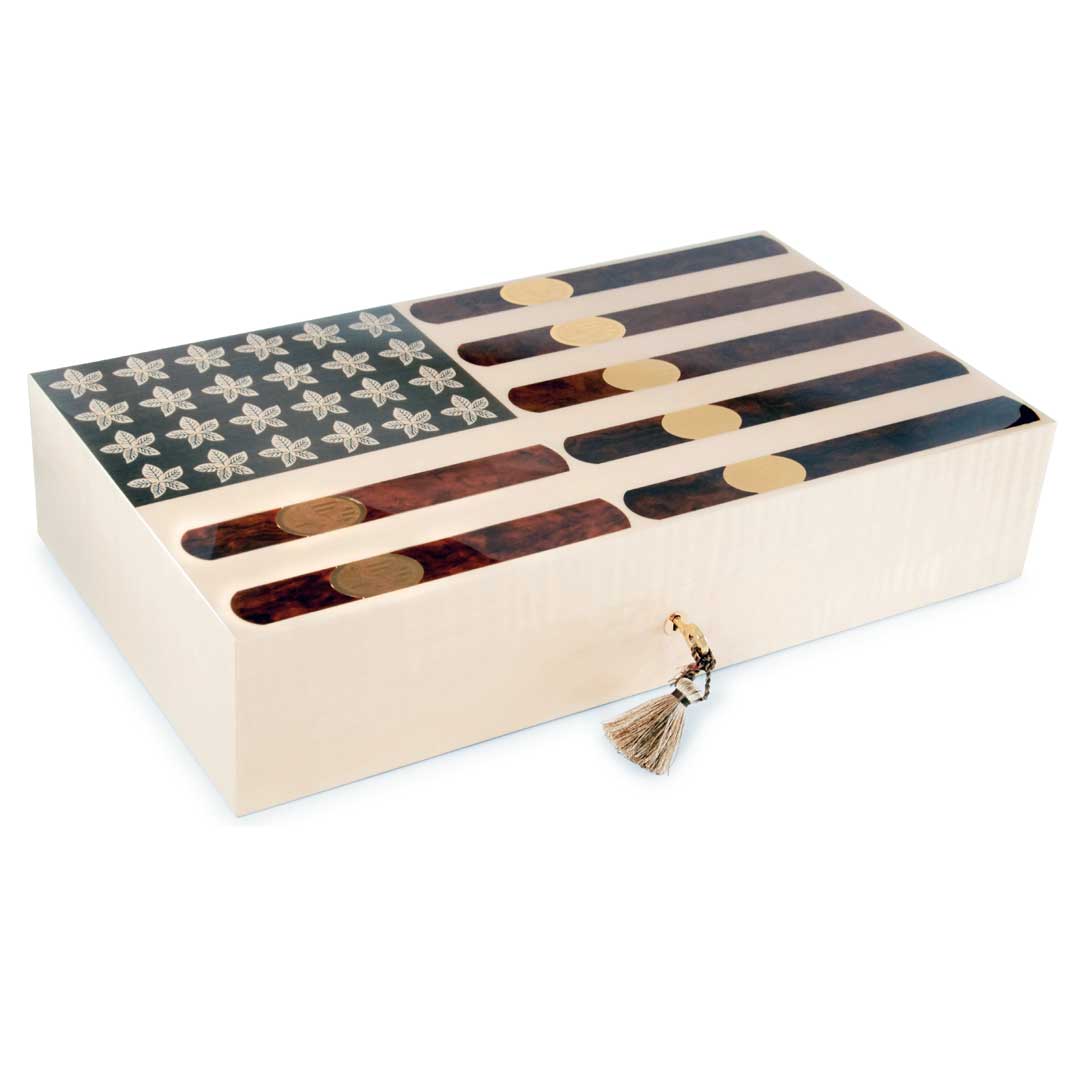 elie-bleu-stars-stripes-humidor-110-zigarren image 1