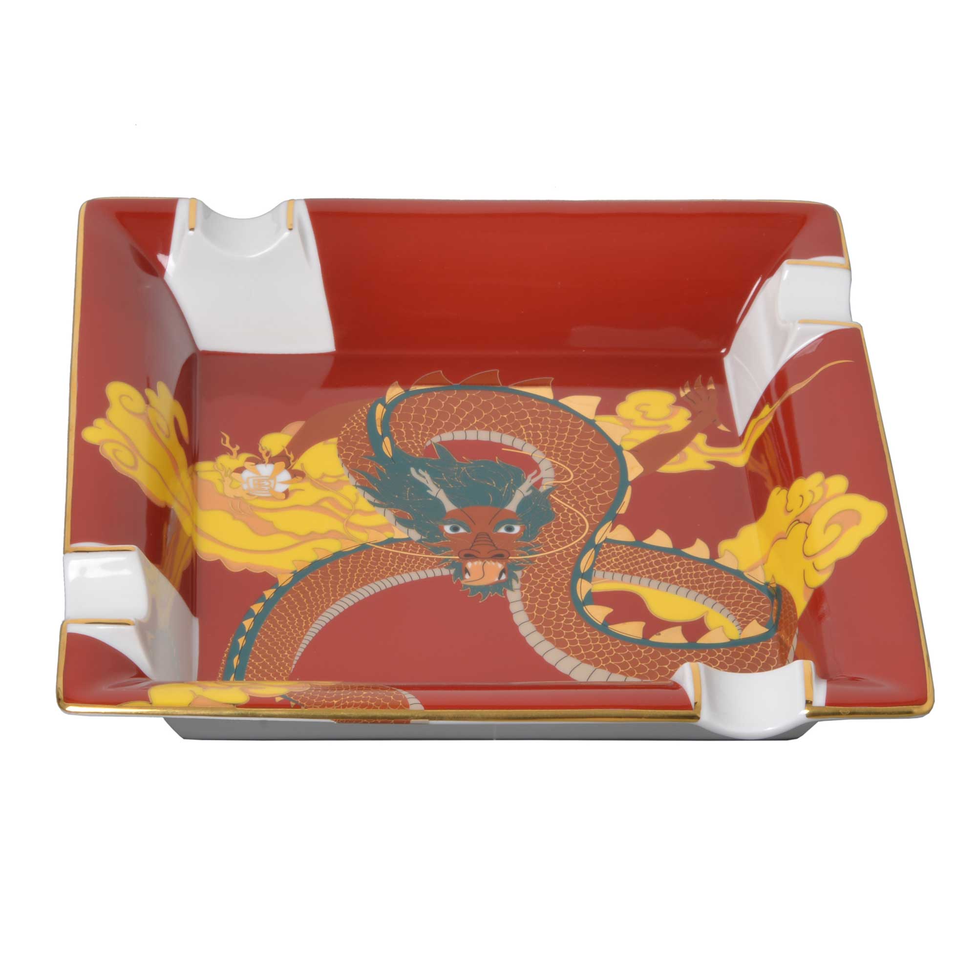 elie-bleu-dragon-aschenbecher-porzellan-f-r-4-zigarren image 3