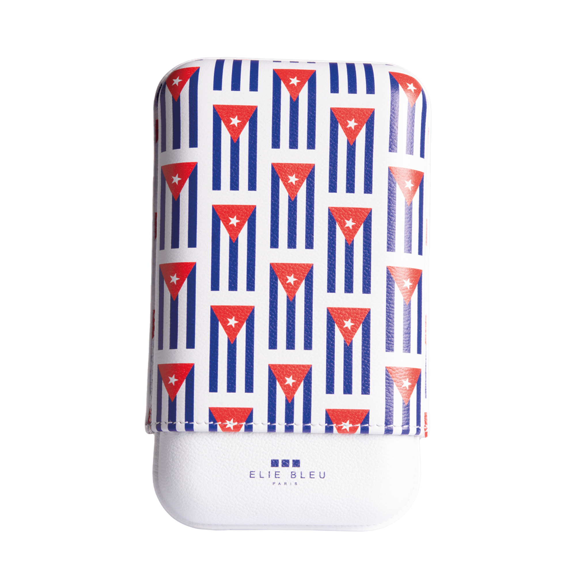 elie-bleu-cuban-flags-zigarrenetui-3-zigarren-leder image 1