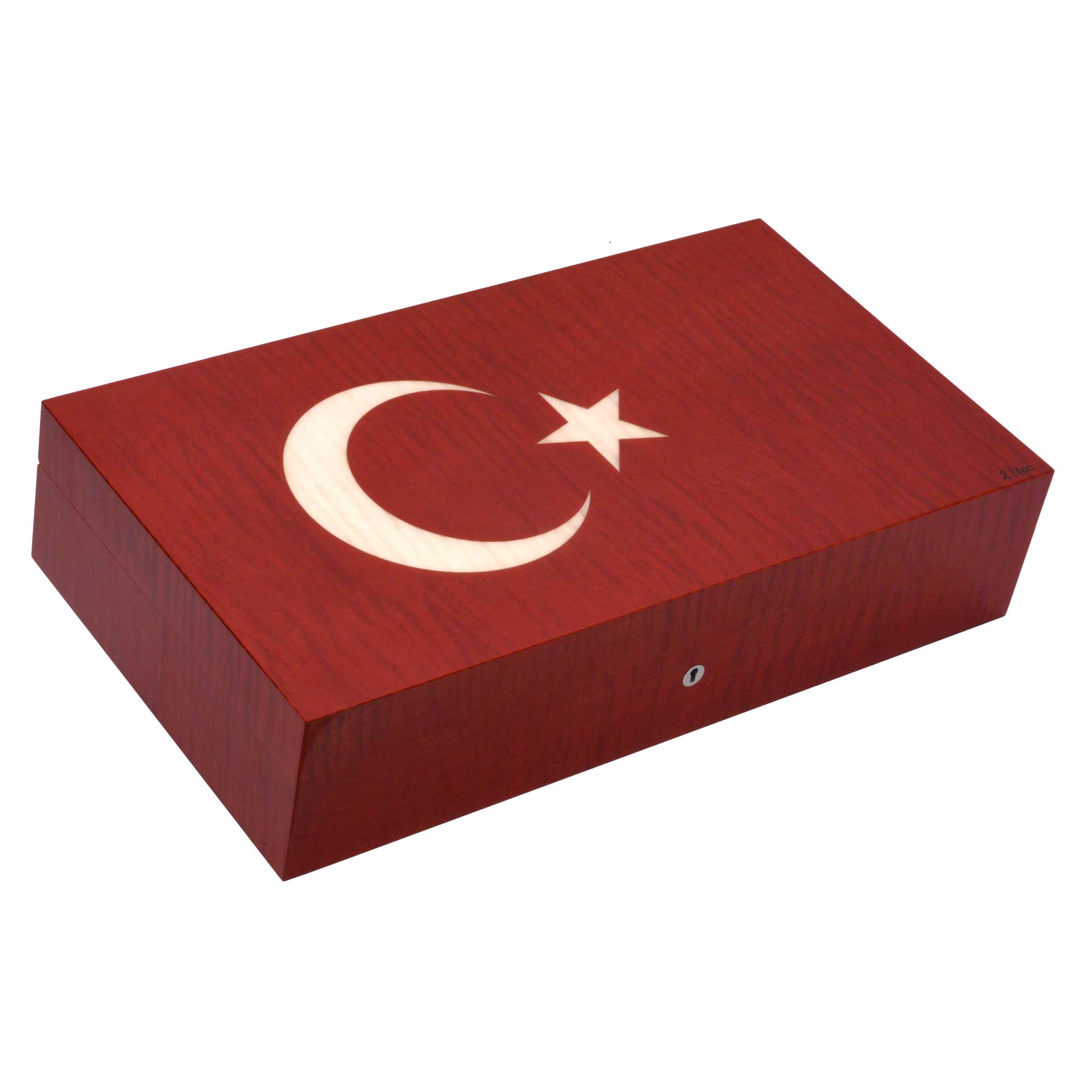 elie-bleu-turkish-flag-humidor-110-zigarren-sycomore image 2