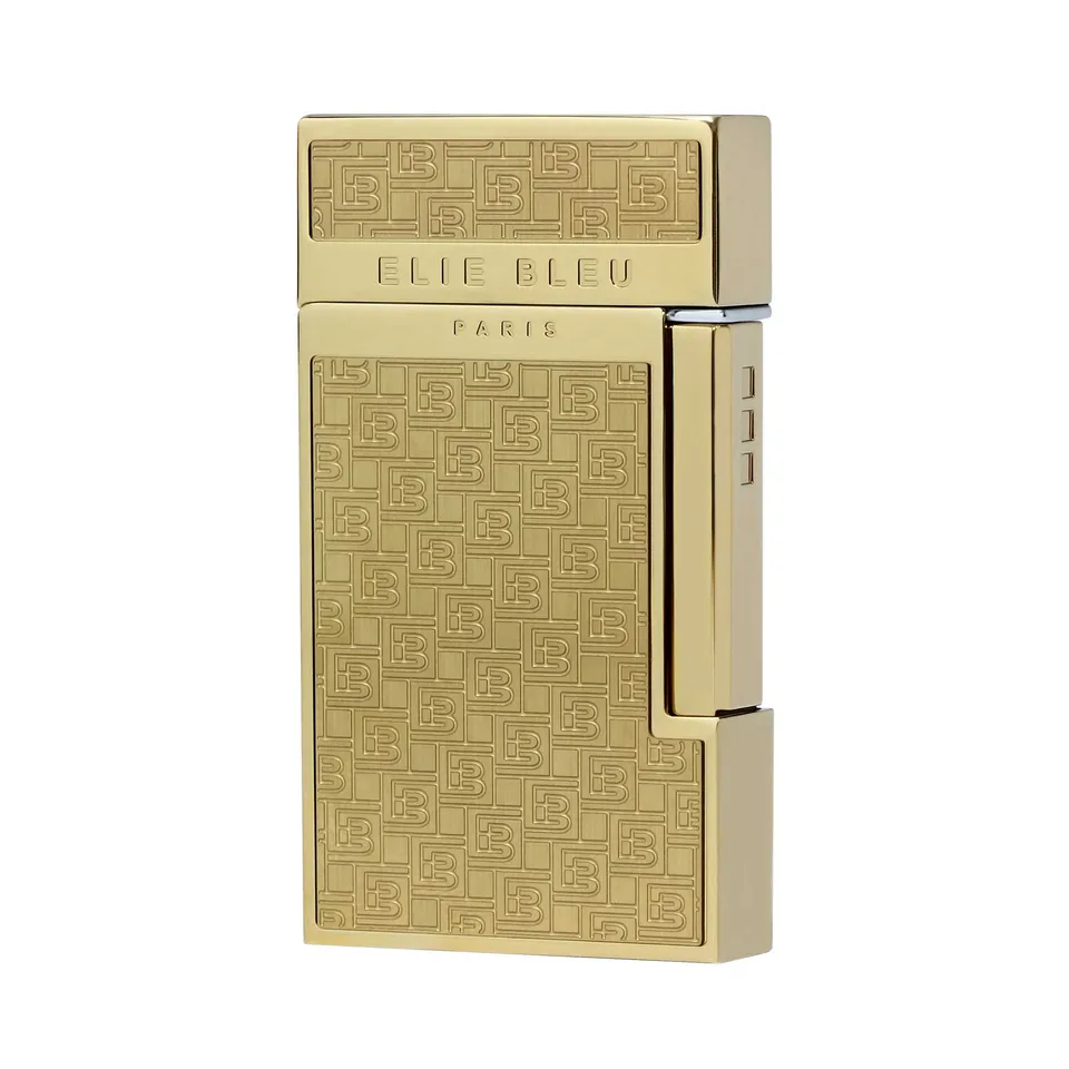 elie-bleu-diamond-jetflame-zigarrenfeuerzeug-gold-monogramm image 1