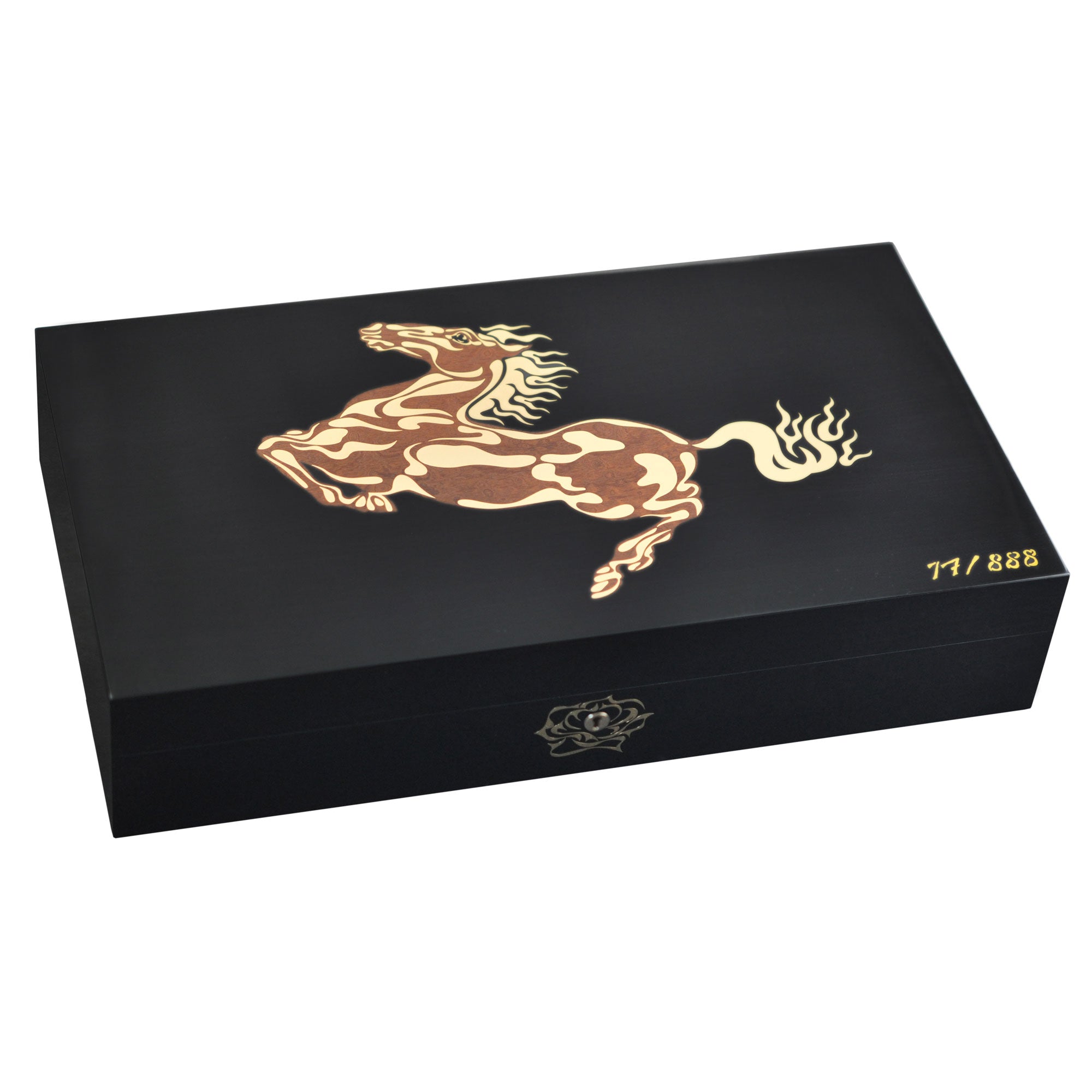 elie-bleu-horse-humidor-f-r-110-zigarren-schwarz-palisander image 1