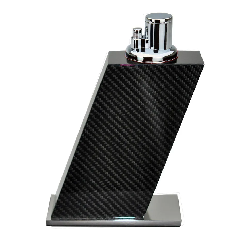 elie-bleu-carbon-tischfeuerzeug-triple-flamme image 1