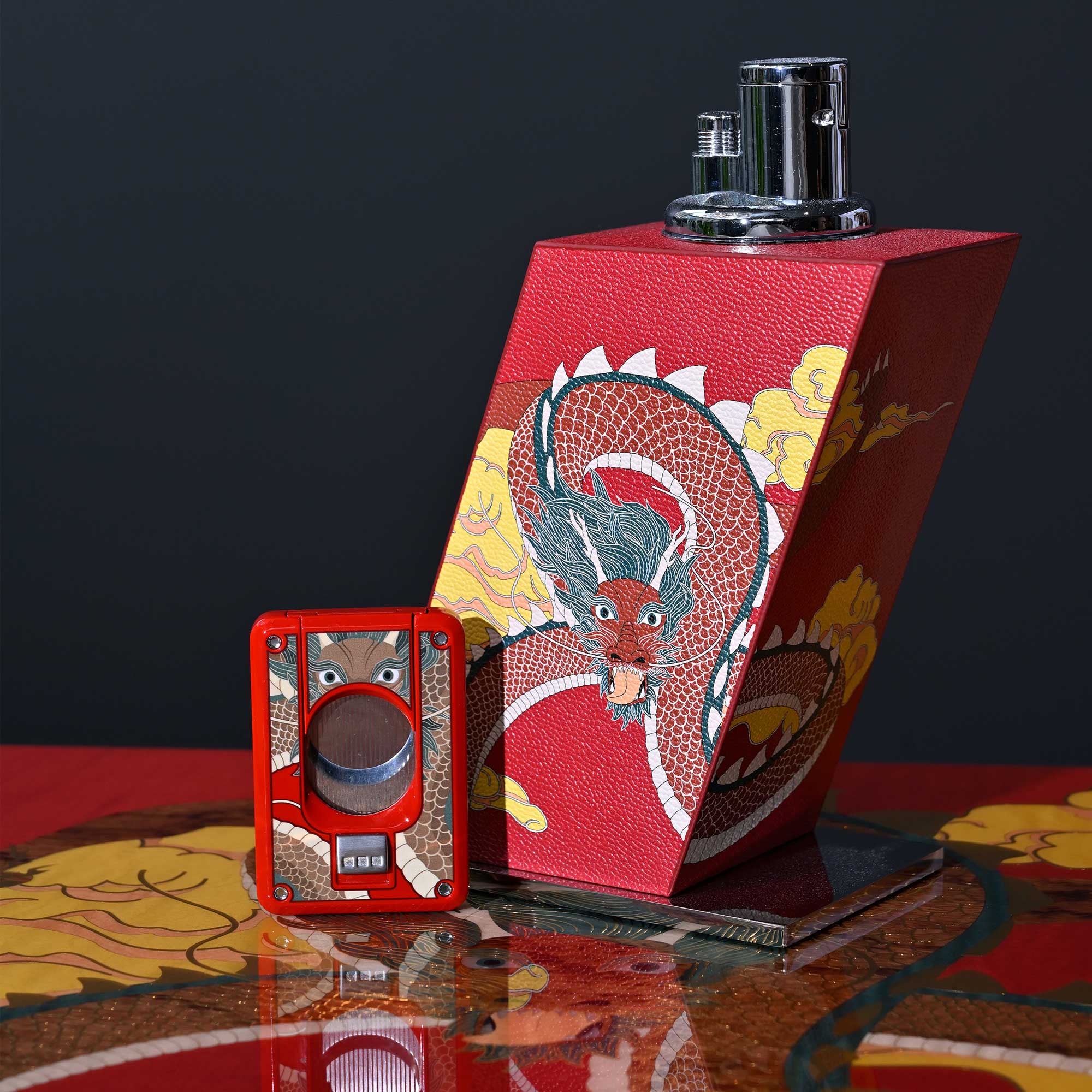 elie-bleu-dragon-tischfeuerzeug-gro-triple-jet image 2