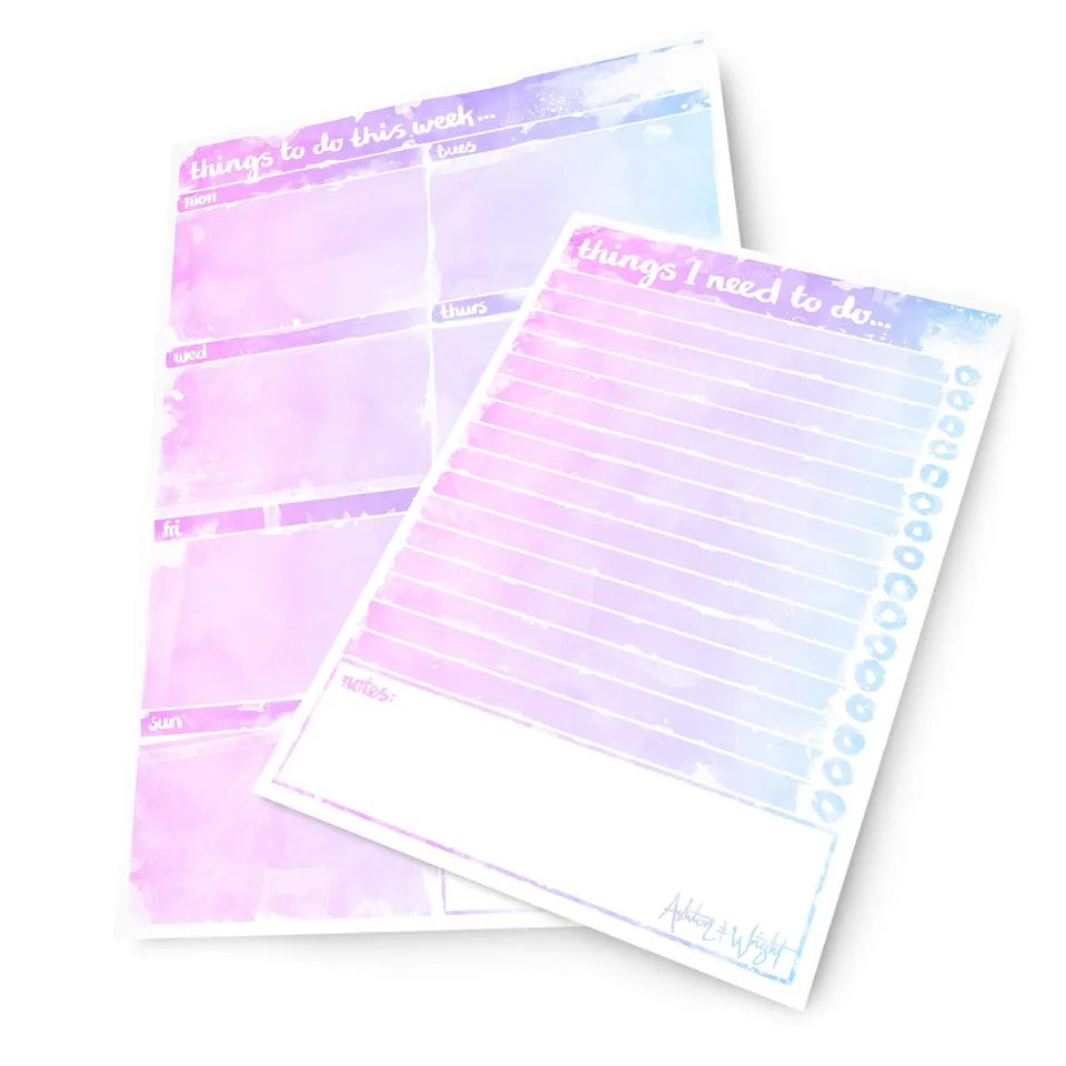 ashton-and-wright-a5-to-do-a4-wochenplaner-2er-set-60-blatt image 1