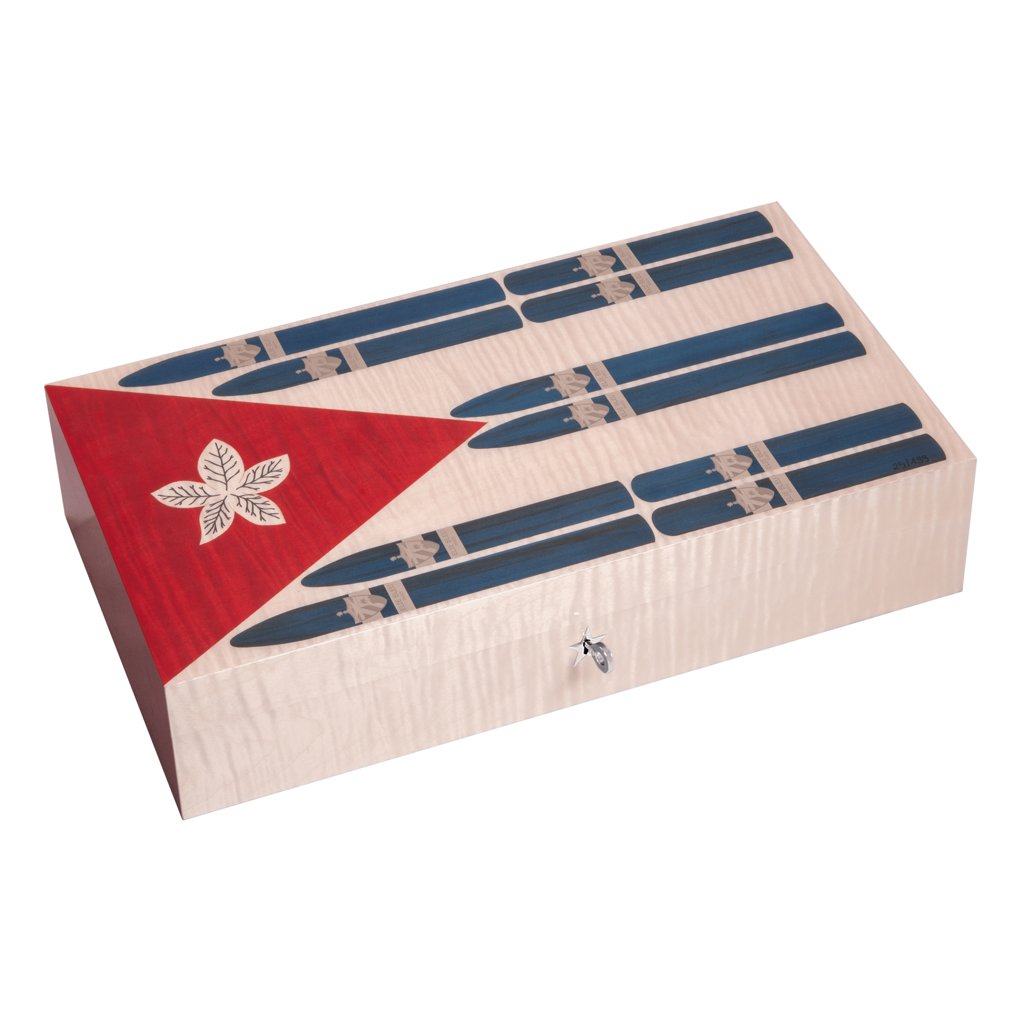 elie-bleu-cuban-flag-humidor-110-zigarren-intarsien image 1
