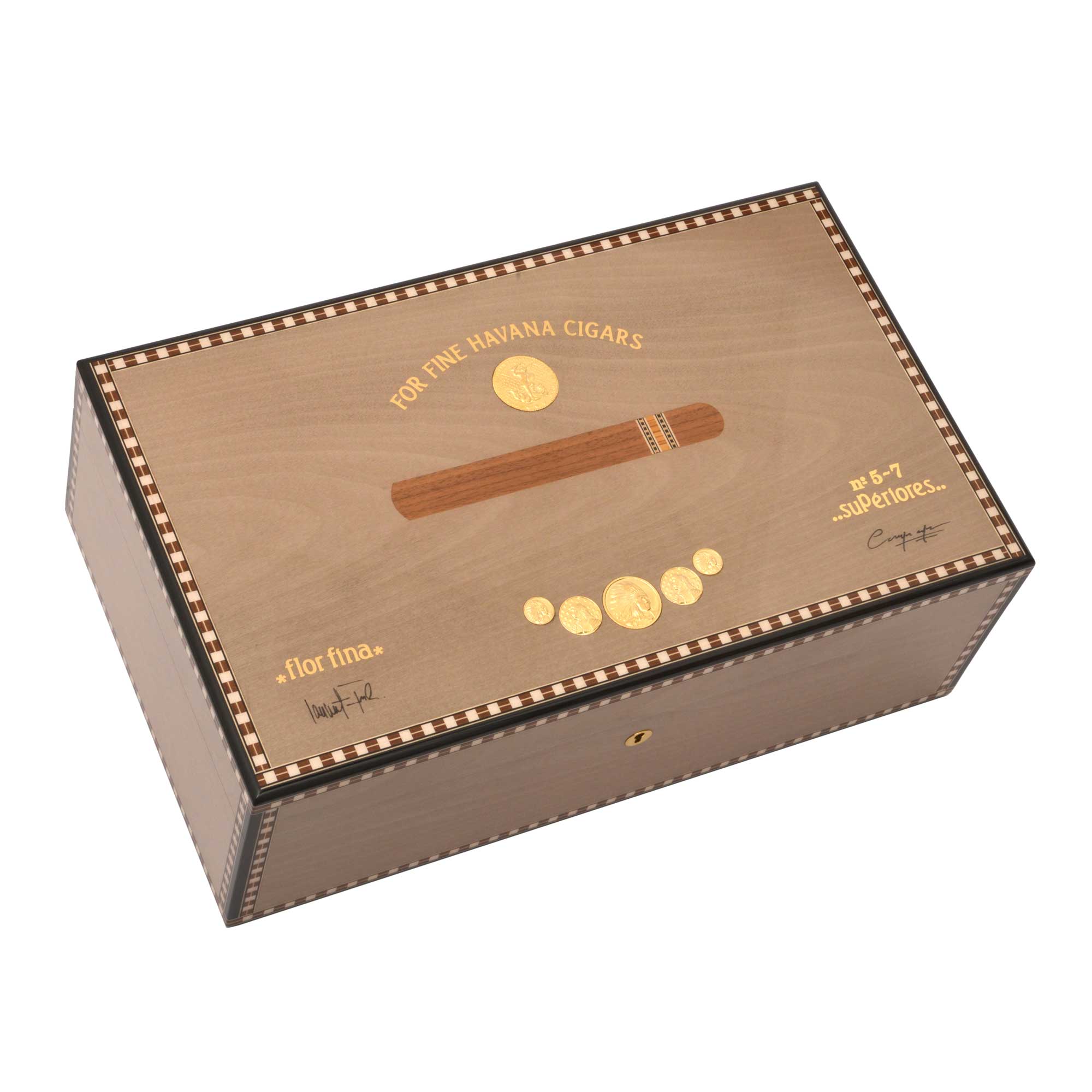 elie-bleu-medal-humidor-120-zigarren-schwarz-intarsien image 8