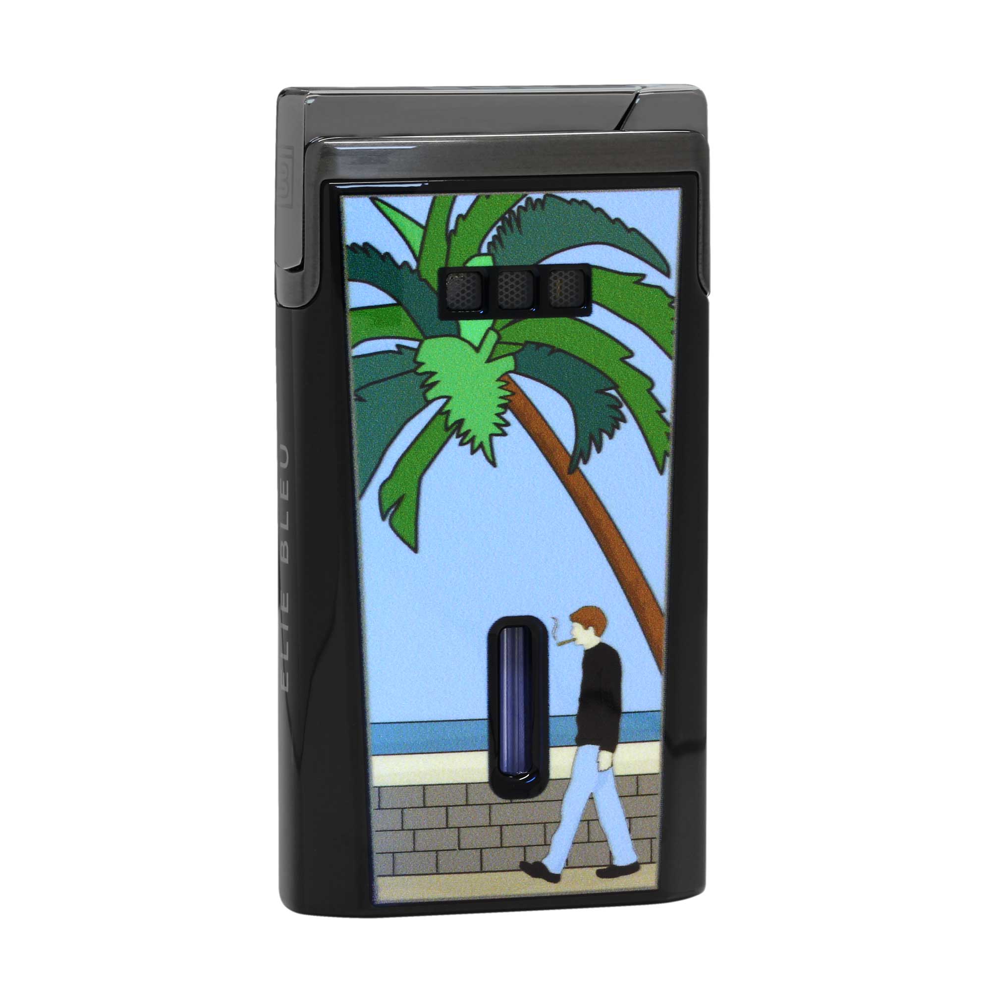 elie-bleu-j15-casa-cubana-taschenfeuerzeug-gun-metal image 2