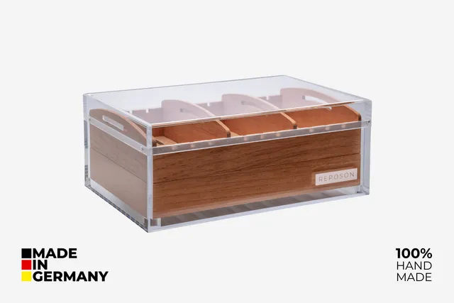 reposon-humidor-vista-duo-acryl-zedernholz-f-r-lancero-corona image 1