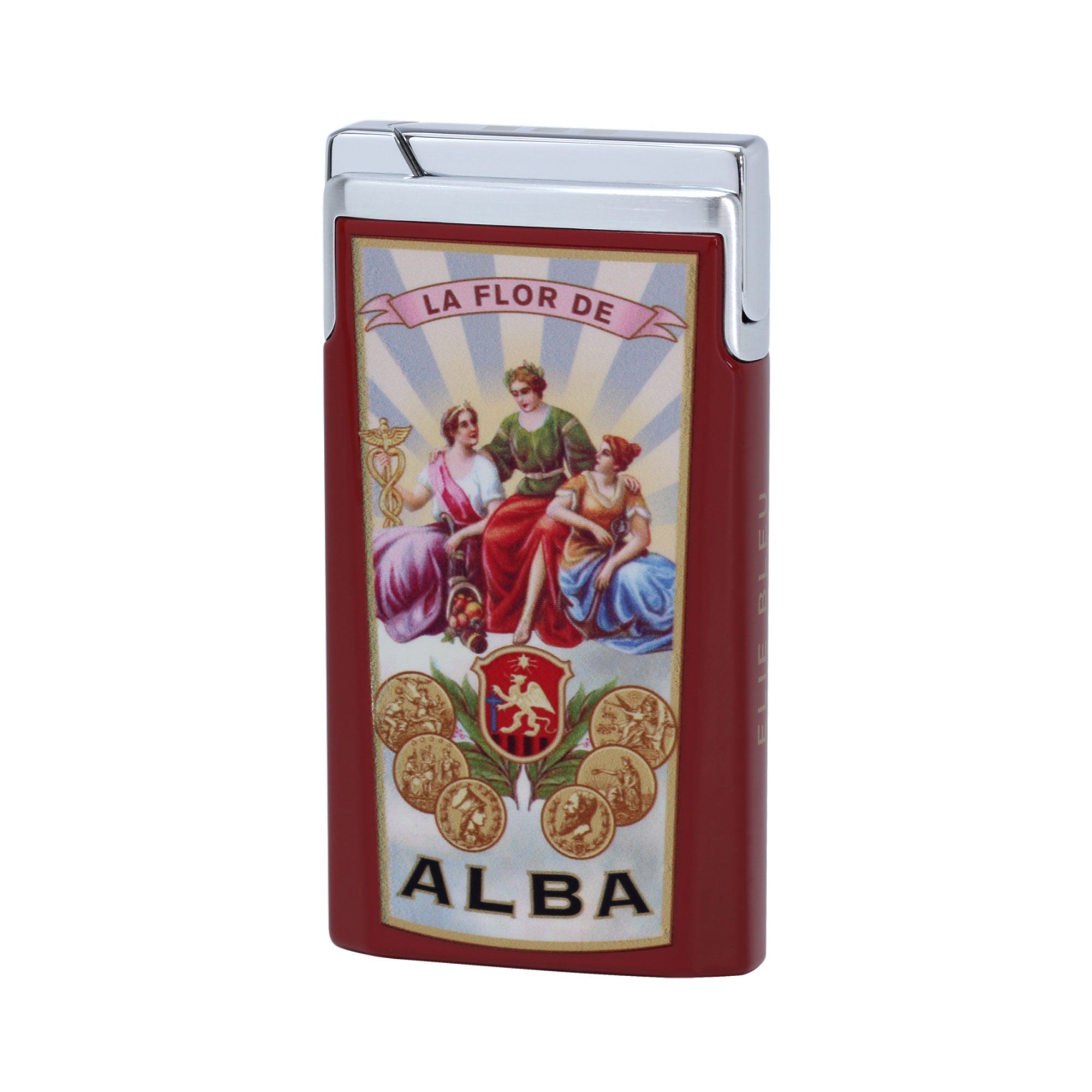 elie-bleu-j15-taschenfeuerzeug-la-flor-de-alba-rot image 2