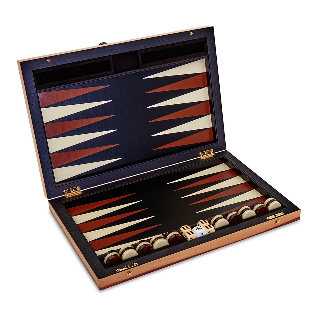 elie-bleu-redgum-backgammon-gro-holzspielkassette image 2