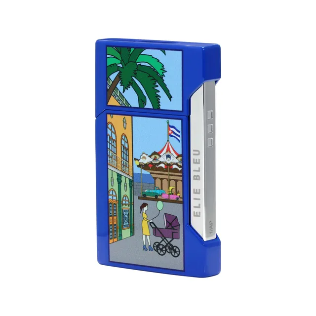 elie-bleu-plano-carousel-taschenfeuerzeug-karussell-motiv image 1