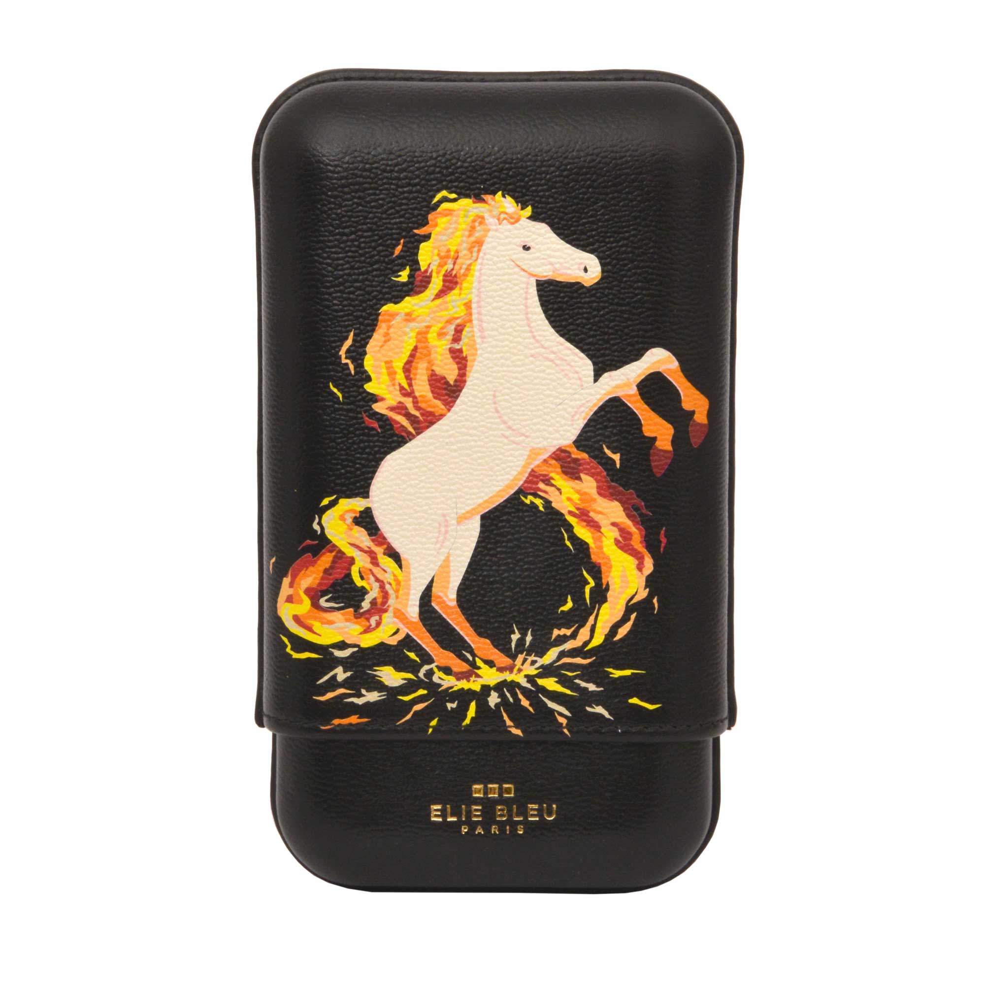 elie-bleu-fire-horse-zigarrenetui-3er-leder image 1