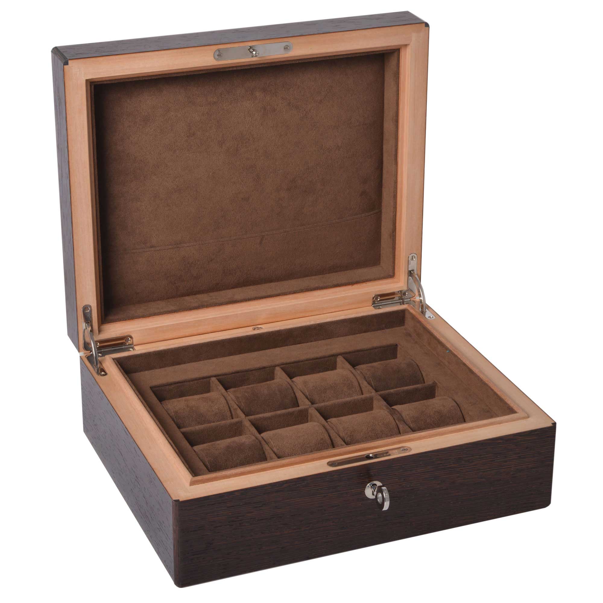 elie-bleu-classic-wood-uhrenbox-8-uhren-macassar image 1