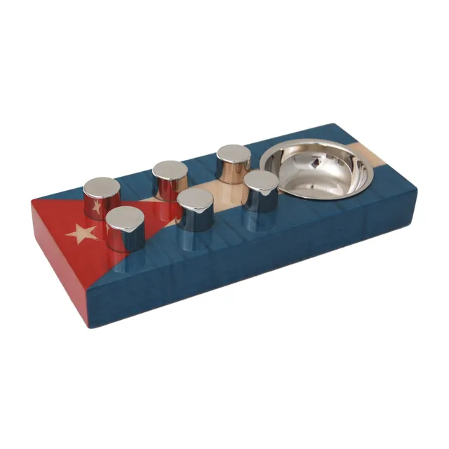 elie-bleu-che-aschenbecher-zigarren-holzintarsie image 1
