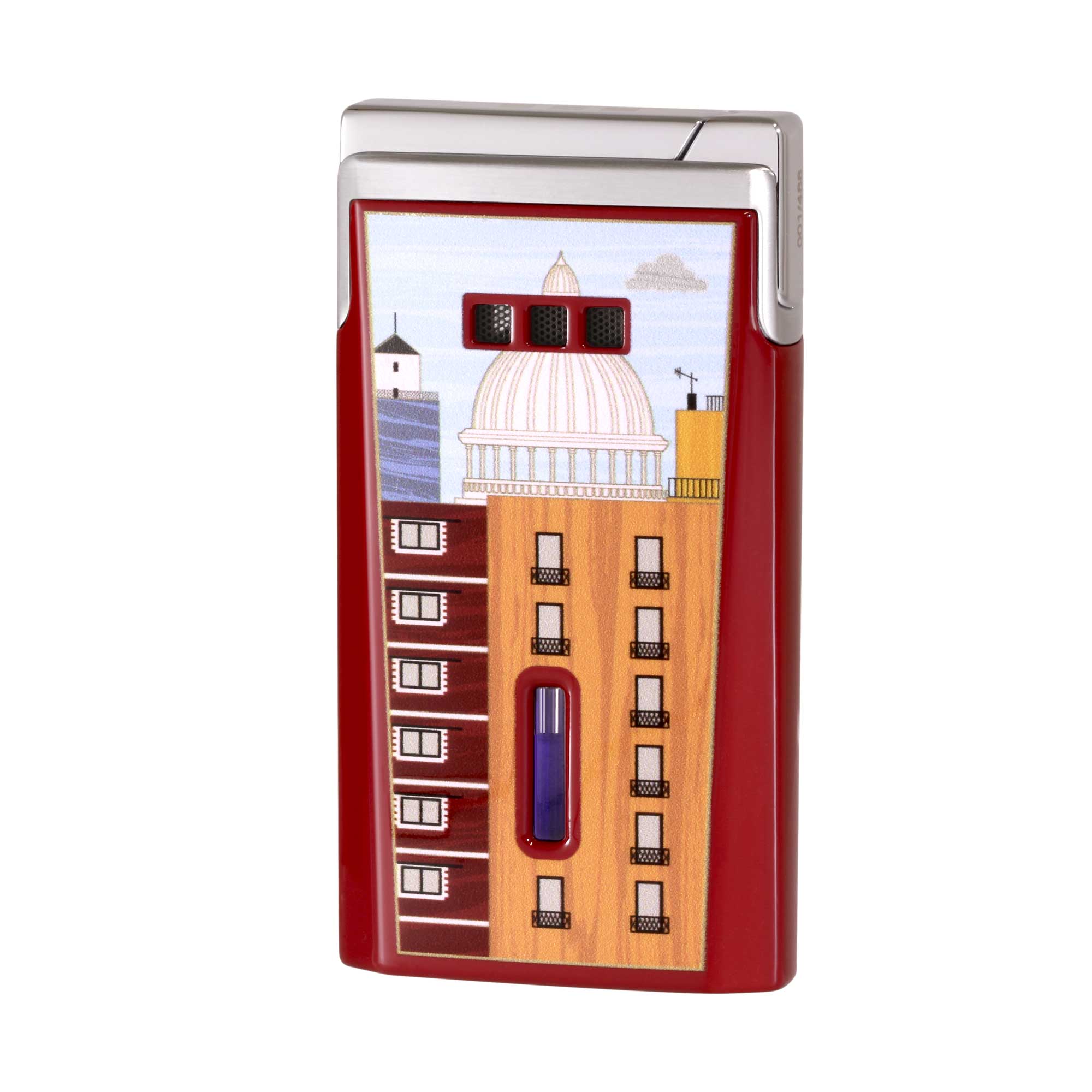 elie-bleu-j15-taschenfeuerzeug-casa-cubana-rot-lack image 2