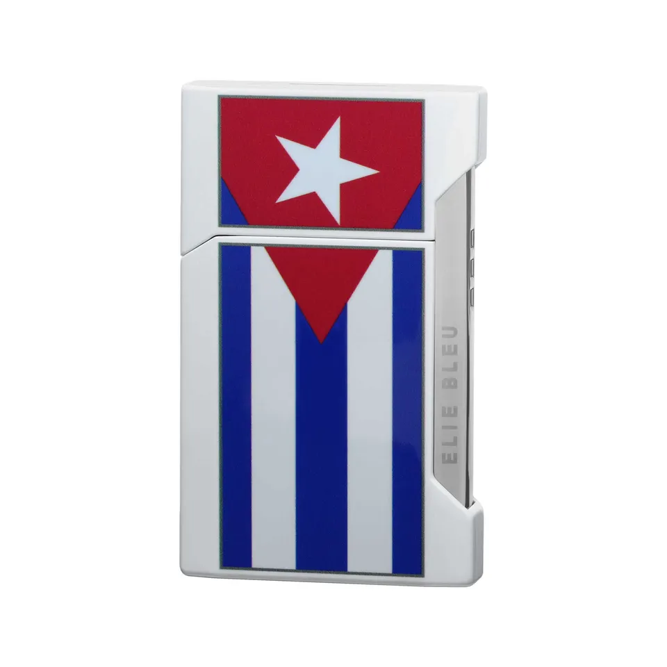 elie-bleu-plano-taschenfeuerzeug-kuba-flagge-jetflamme image 1