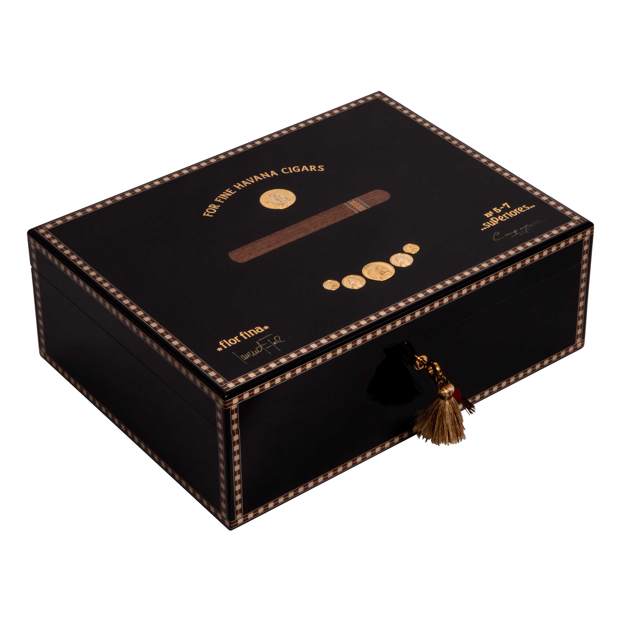elie-bleu-medal-humidor-200-zigarren-grau-edelholz image 5