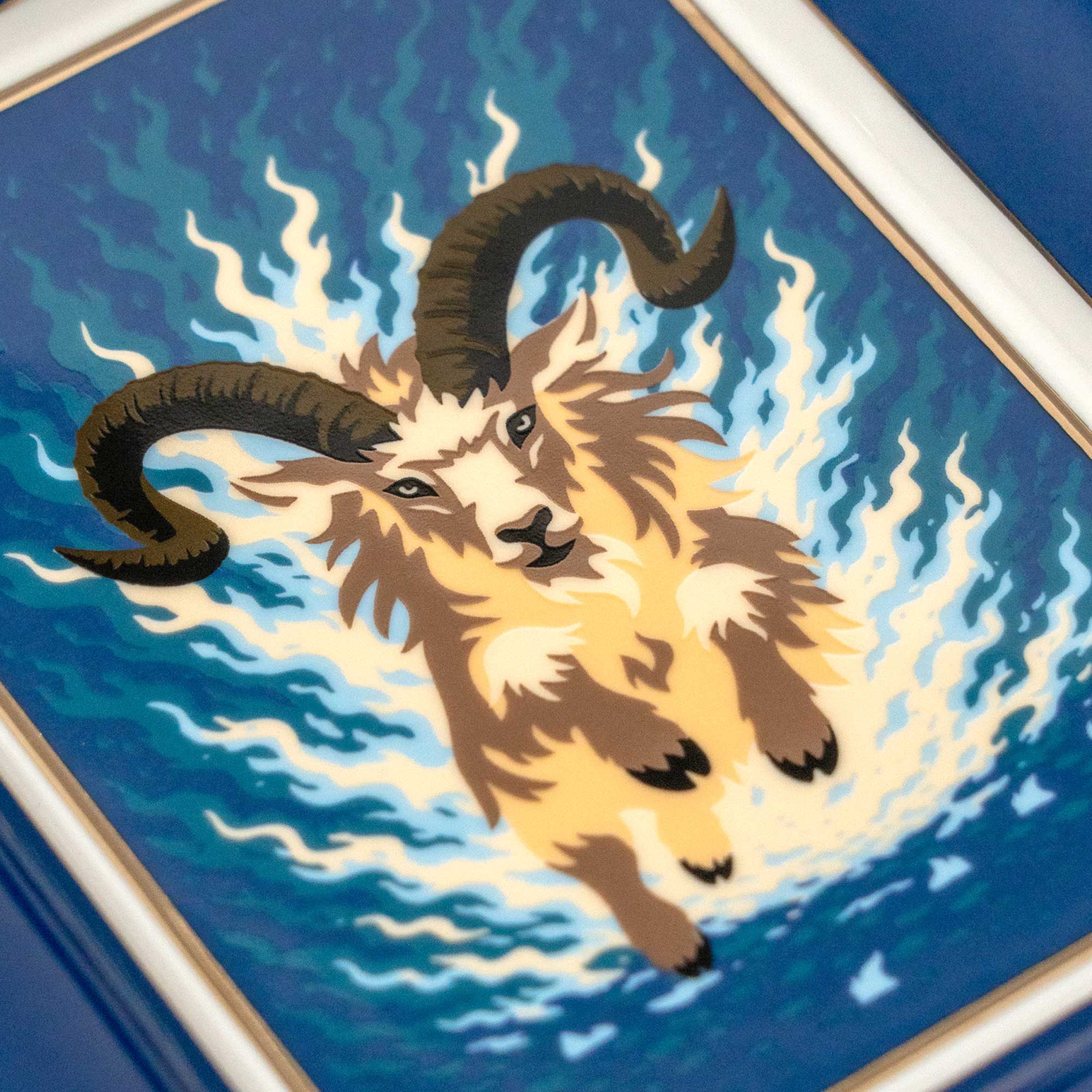 elie-bleu-fire-goat-aschenbecher-porzellan-zigarren image 3