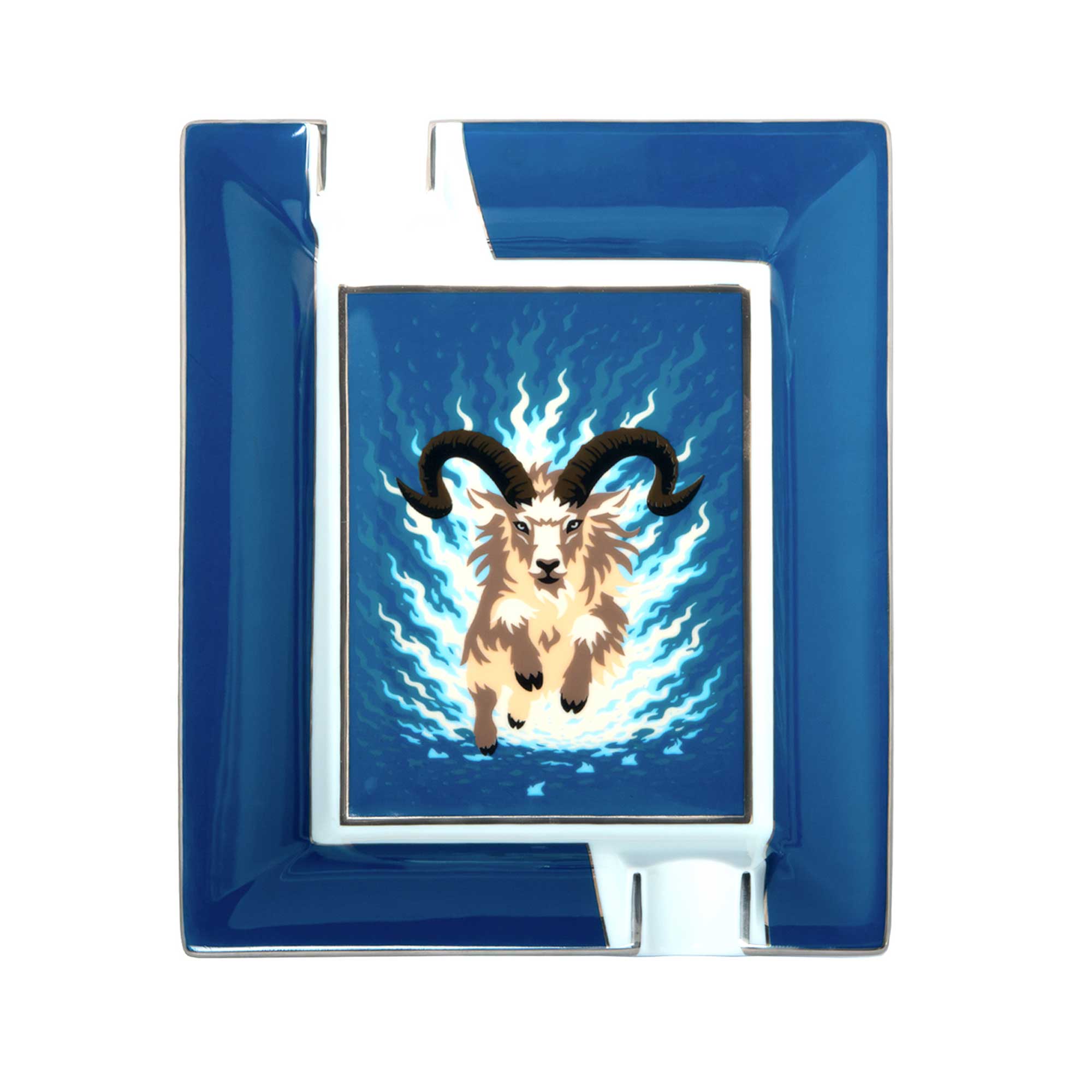 elie-bleu-fire-goat-aschenbecher-porzellan-zigarren image 1