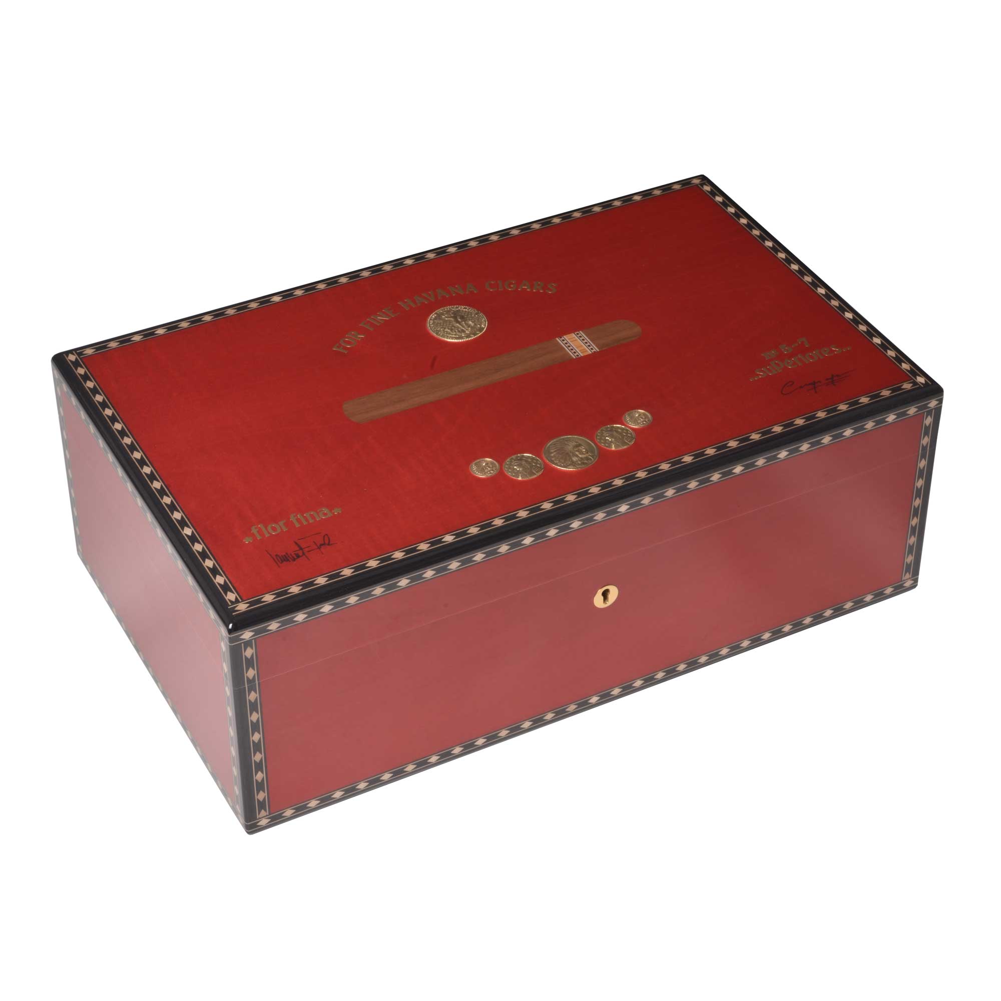 elie-bleu-medal-humidor-120-zigarren-schwarz-intarsien image 5