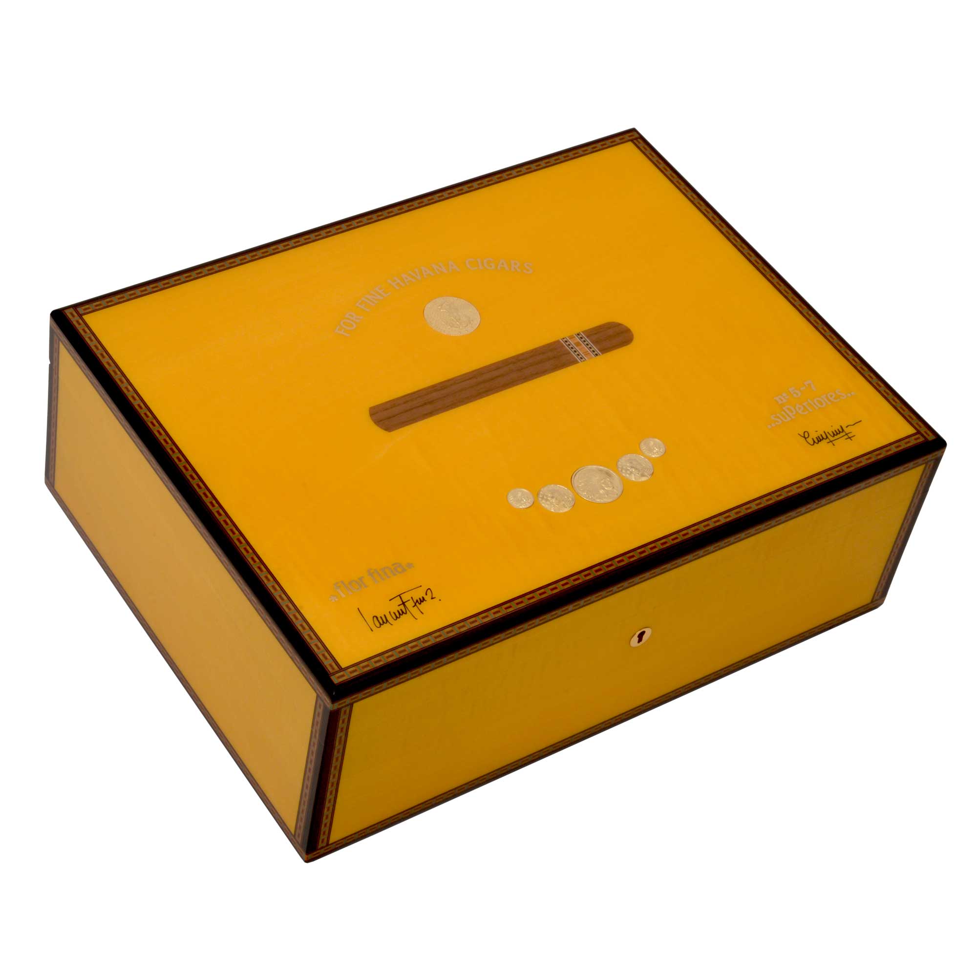 elie-bleu-medal-humidor-200-zigarren-grau-edelholz image 8