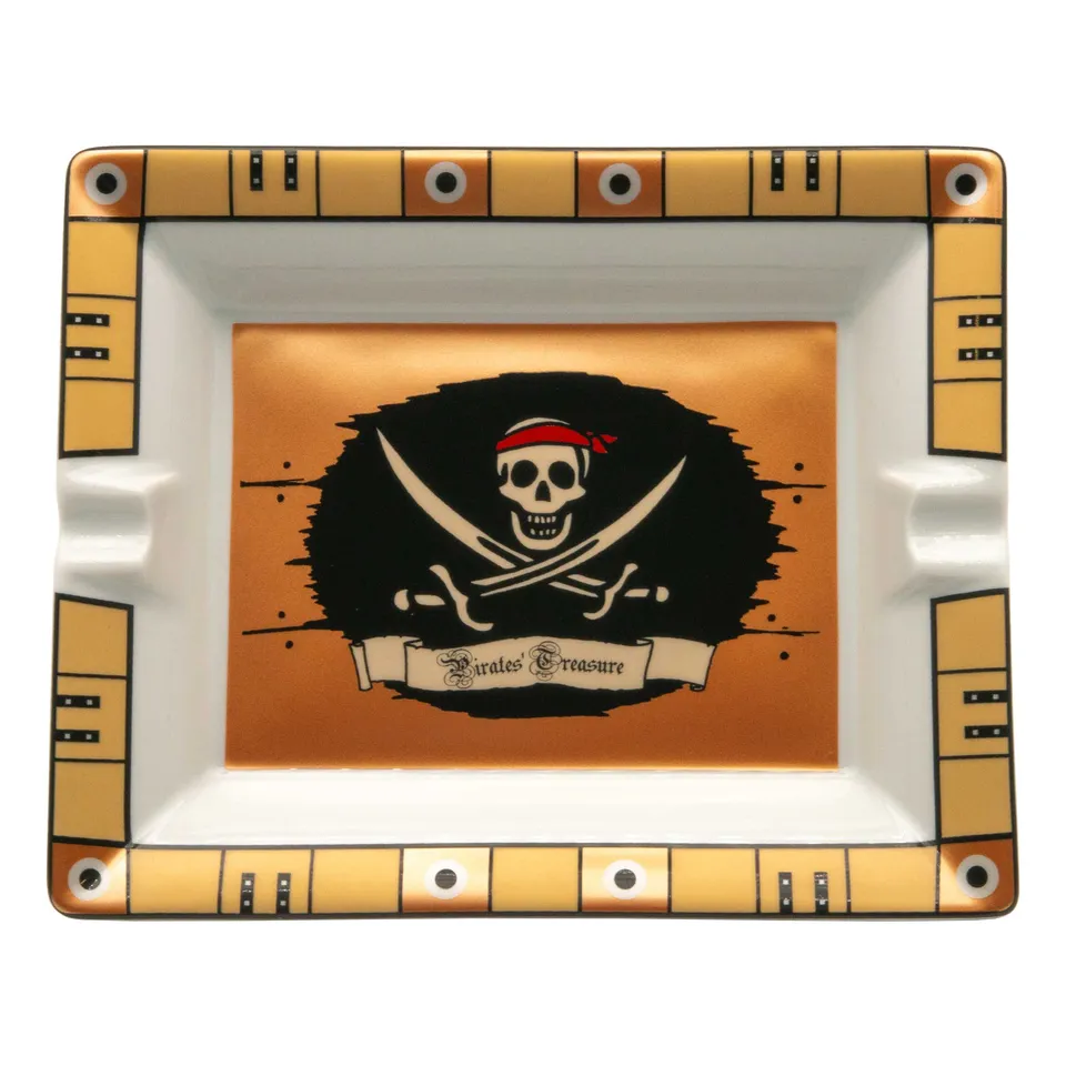 elie-bleu-pirate-aschenbecher-porzellan-zigarren-totenkopf image 1