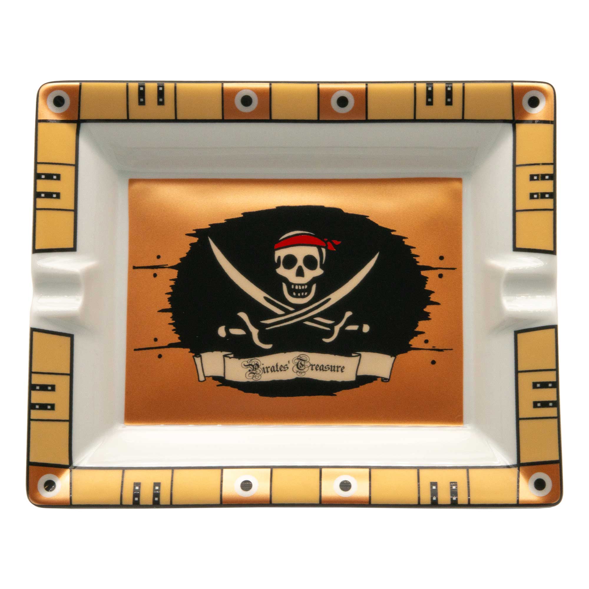 elie-bleu-pirate-aschenbecher-porzellan-zigarren-totenkopf image 1
