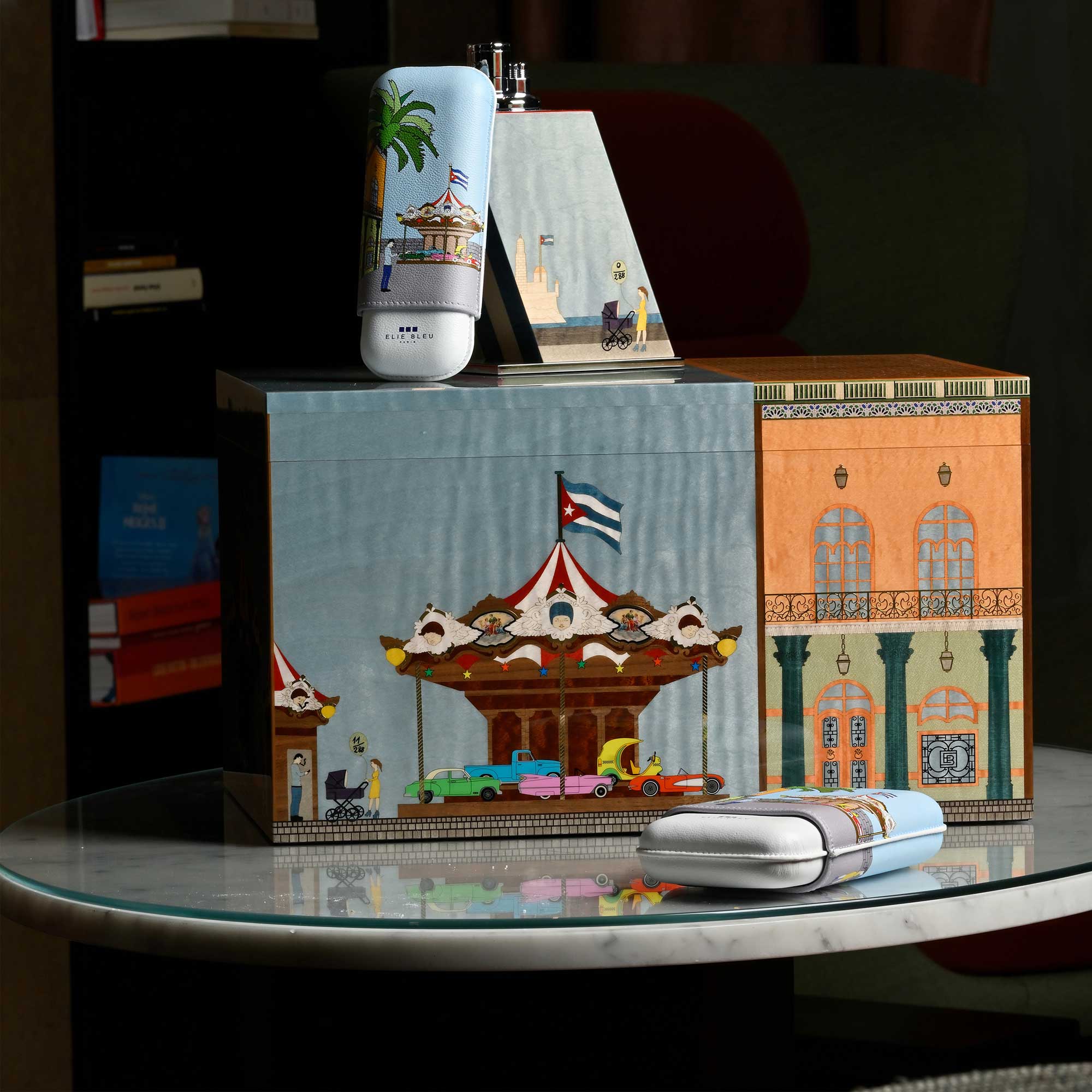 elie-bleu-casa-cubana-carousel-tischfeuerzeug-gro image 6