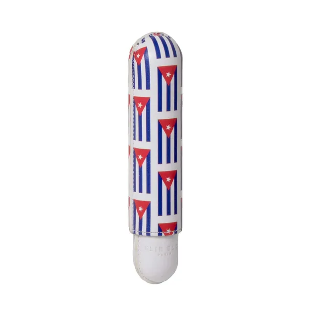 elie-bleu-small-cuban-flags-zigarrenetui-1-zigarre-kaliber-27-leder image 1