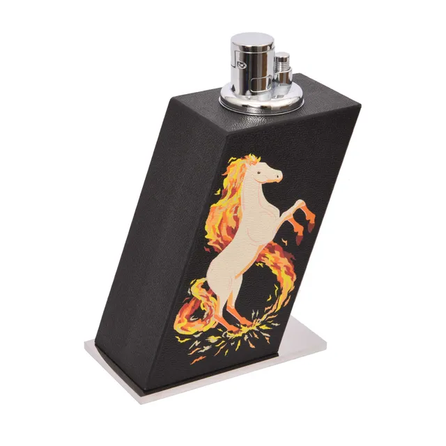 elie-bleu-fire-horse-tischfeuerzeug-leder-big image 1
