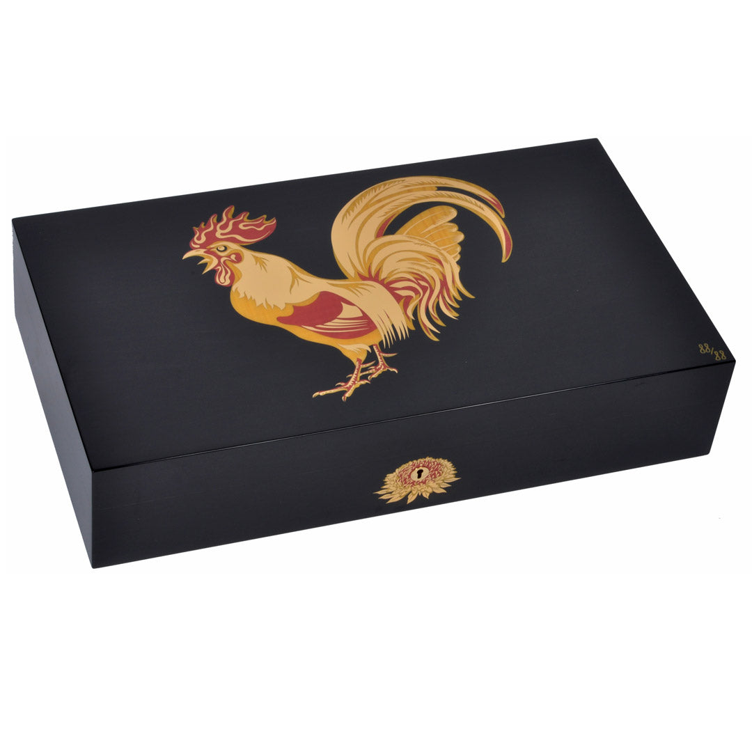 elie-bleu-rooster-humidor-110-zigarren-sycomore image 1