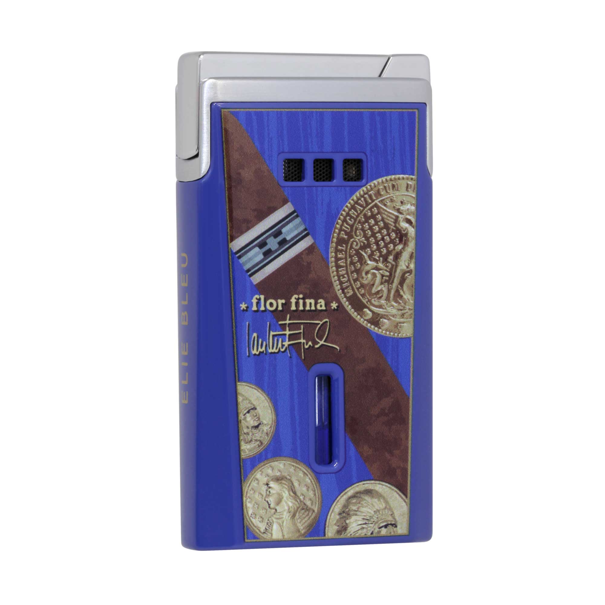 elie-bleu-j15-medaille-taschenfeuerzeug-rot-lack-ebj15 image 4