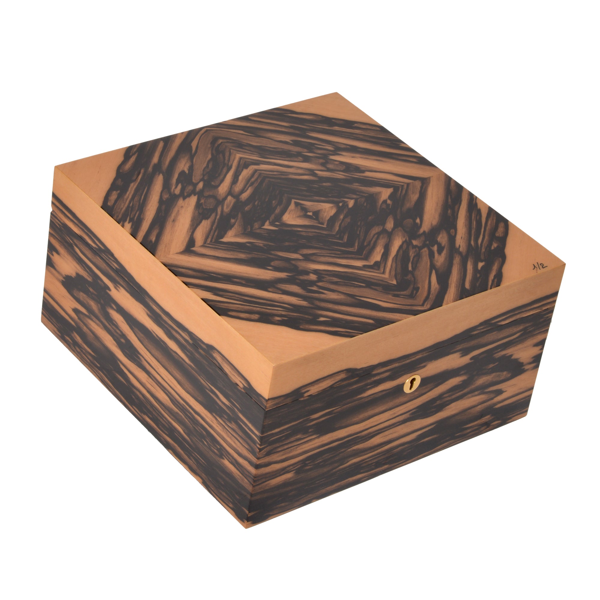 elie-bleu-royal-ebony-humidor-75-zigarren-ebenholz image 1