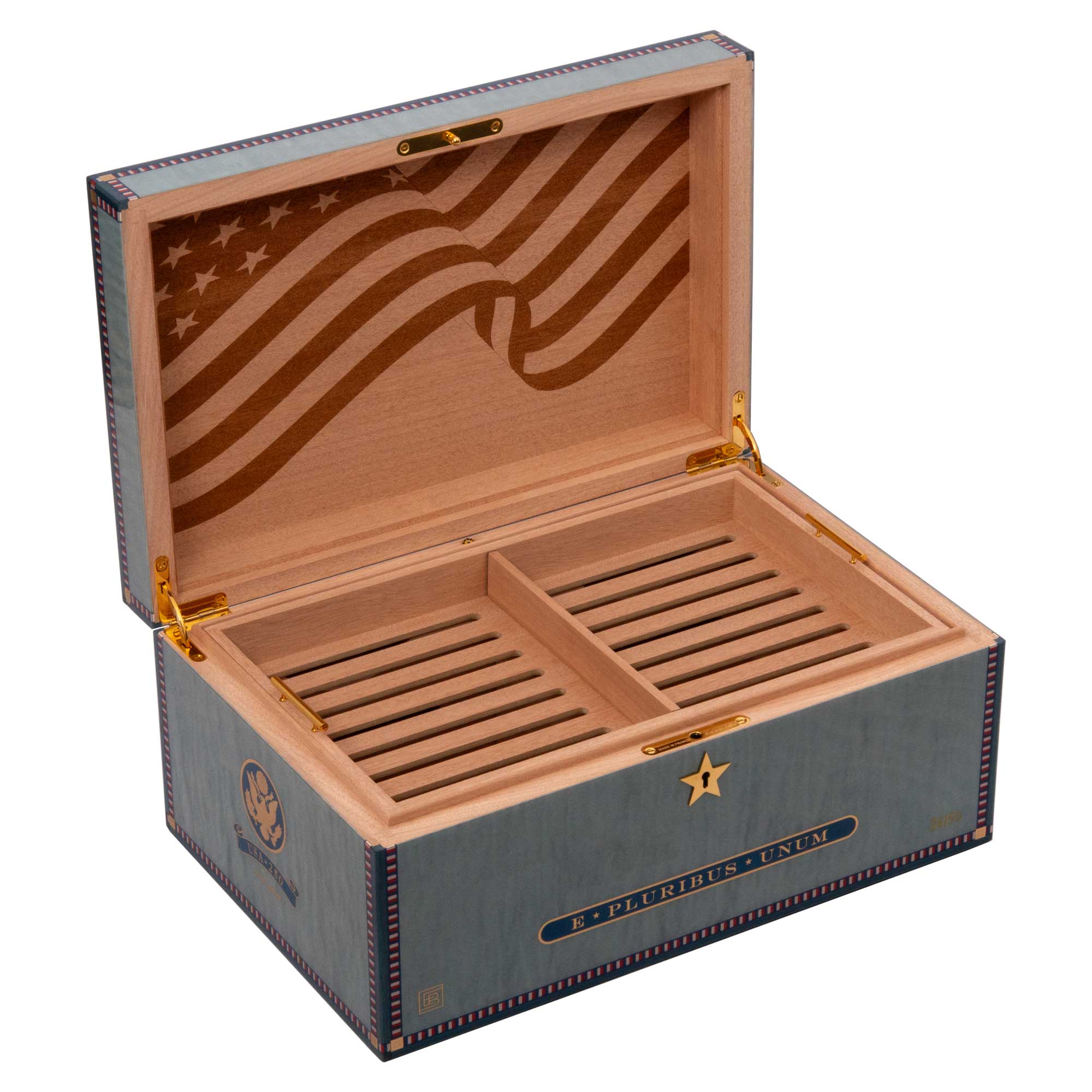 elie-bleu-american-flag-humidor-marketerie-125-zigarren image 2