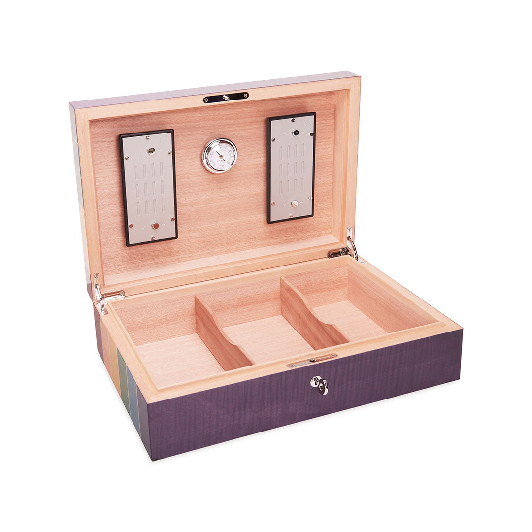 elie-bleu-humidor-boxes-rainbow-stripes-humidor-110-zigarren-sycomore image 2