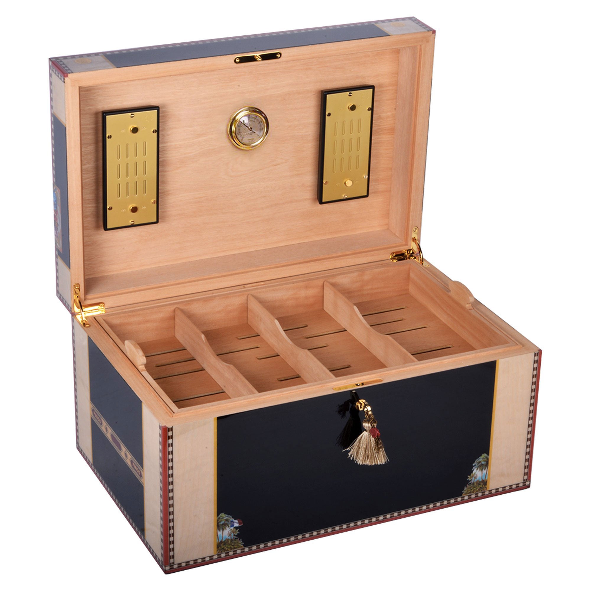 elie-bleu-flor-de-alba-humidor-300-zigarren-schwarz image 3