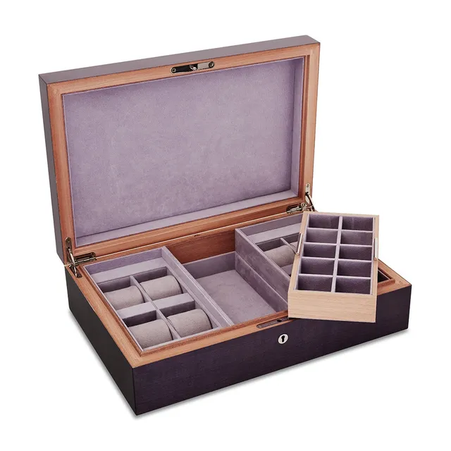 elie-bleu-fruit-uhrenbox-8-uhren-schmuck-schwarz-sycomore image 1