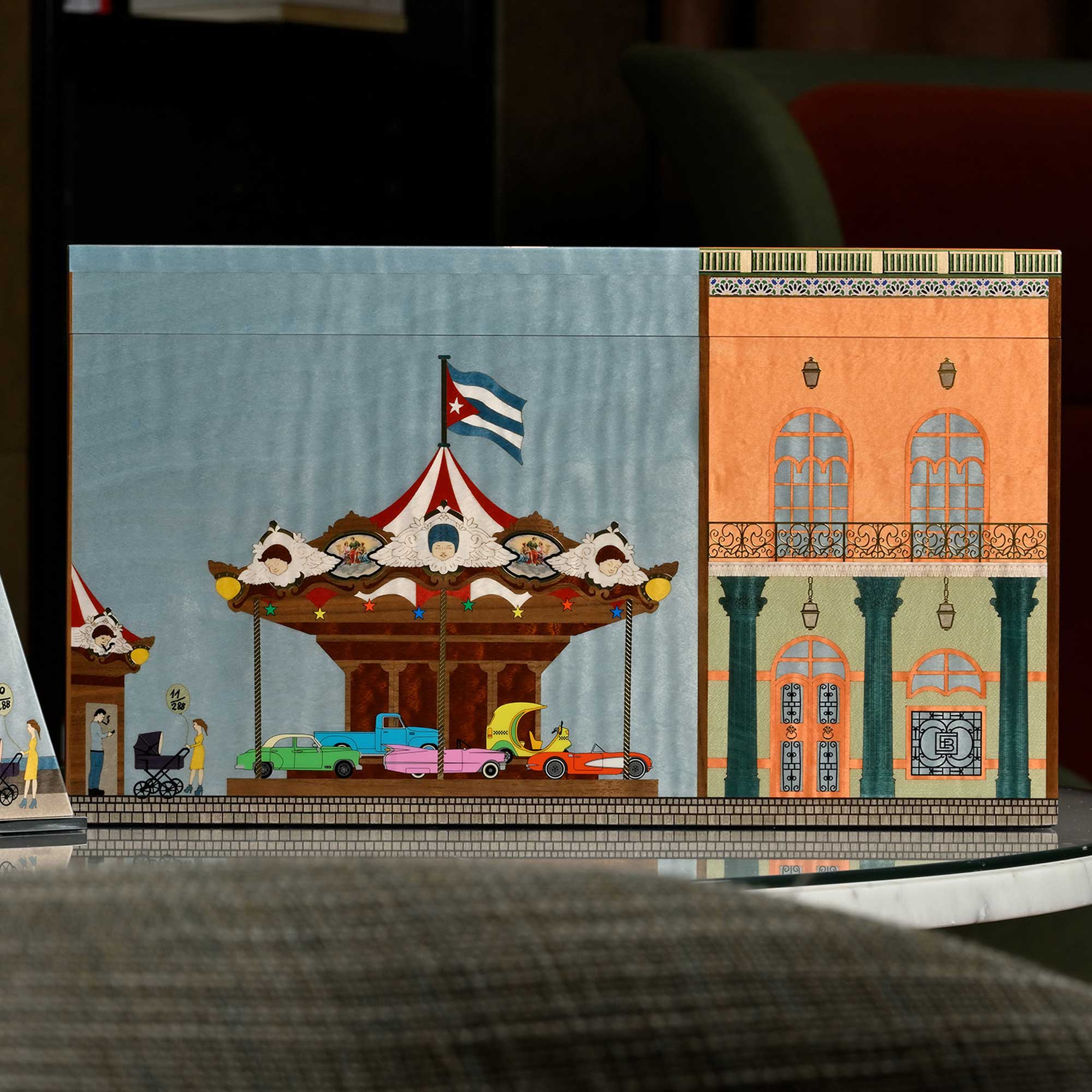 elie-bleu-casa-cubana-carousel-humidor-f-r-125-zigarren image 2