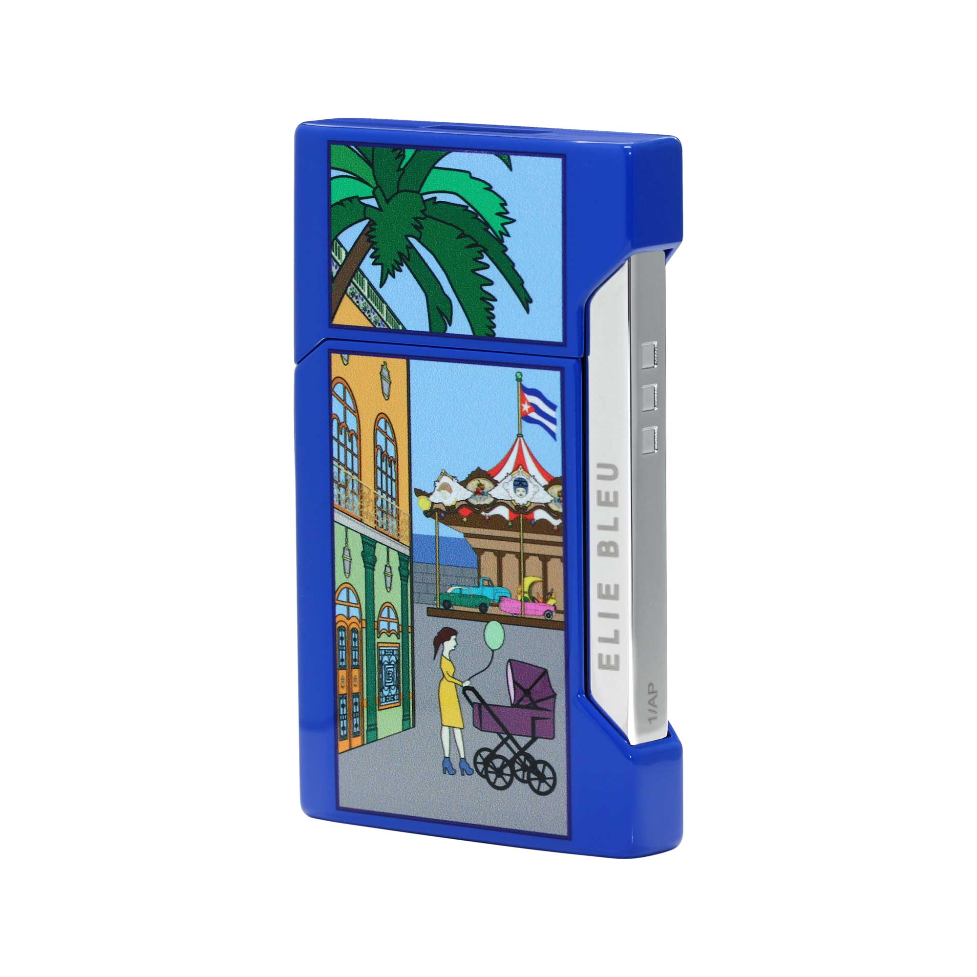 elie-bleu-plano-carousel-taschenfeuerzeug-karussell-motiv image 1