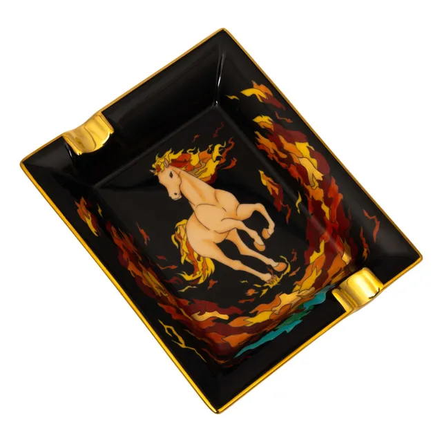 elie-bleu-fire-horse-aschenbecher-porzellan image 1