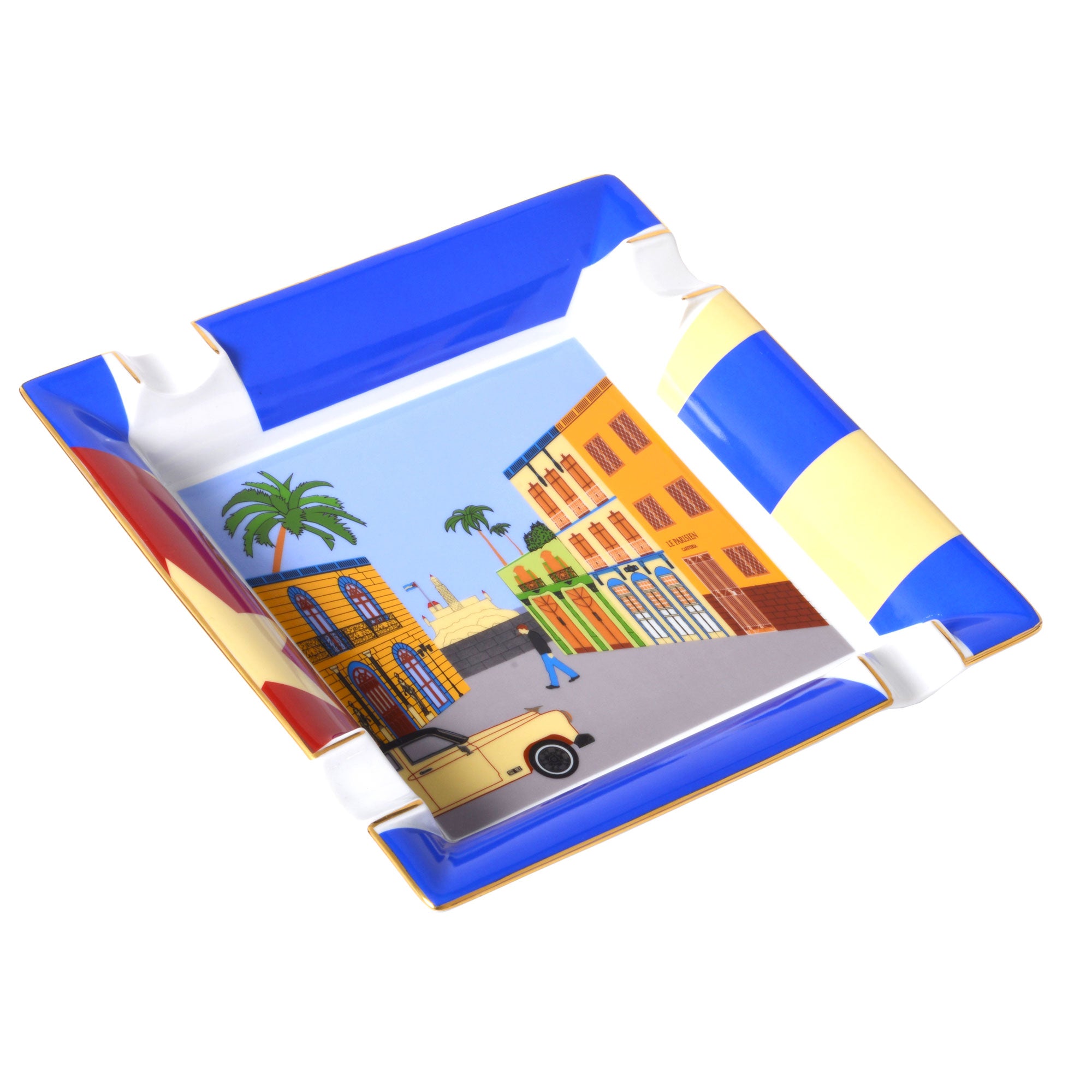 elie-bleu-casa-cubana-aschenbecher-gro-porzellan image 1