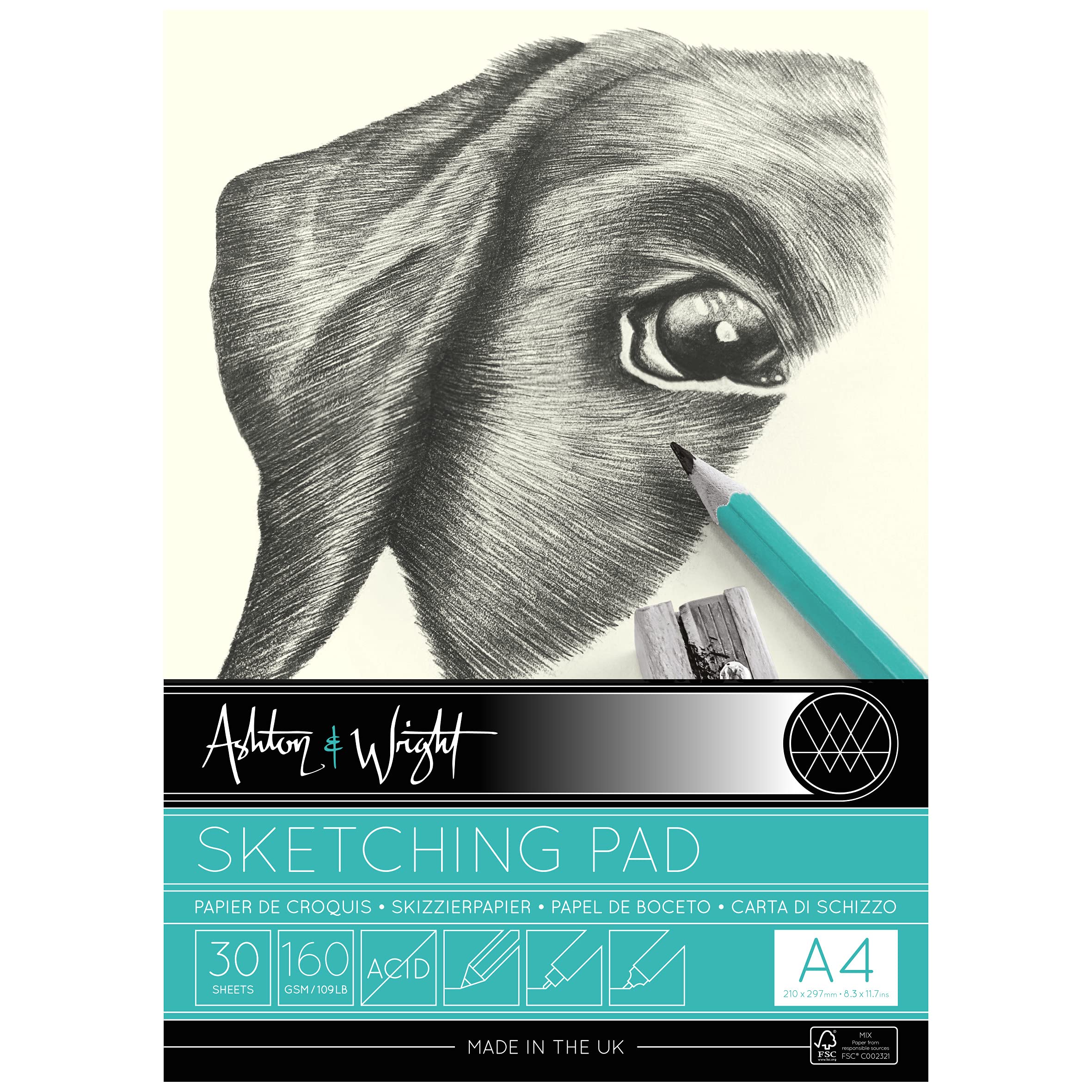 ashton-drawing-paper-skizzenblock-a4-160g-30-blatt-elfenbein image 1