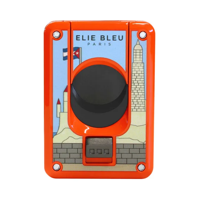 elie-bleu-casa-cubana-zigarrenschneider-orange-doppelklinge image 1