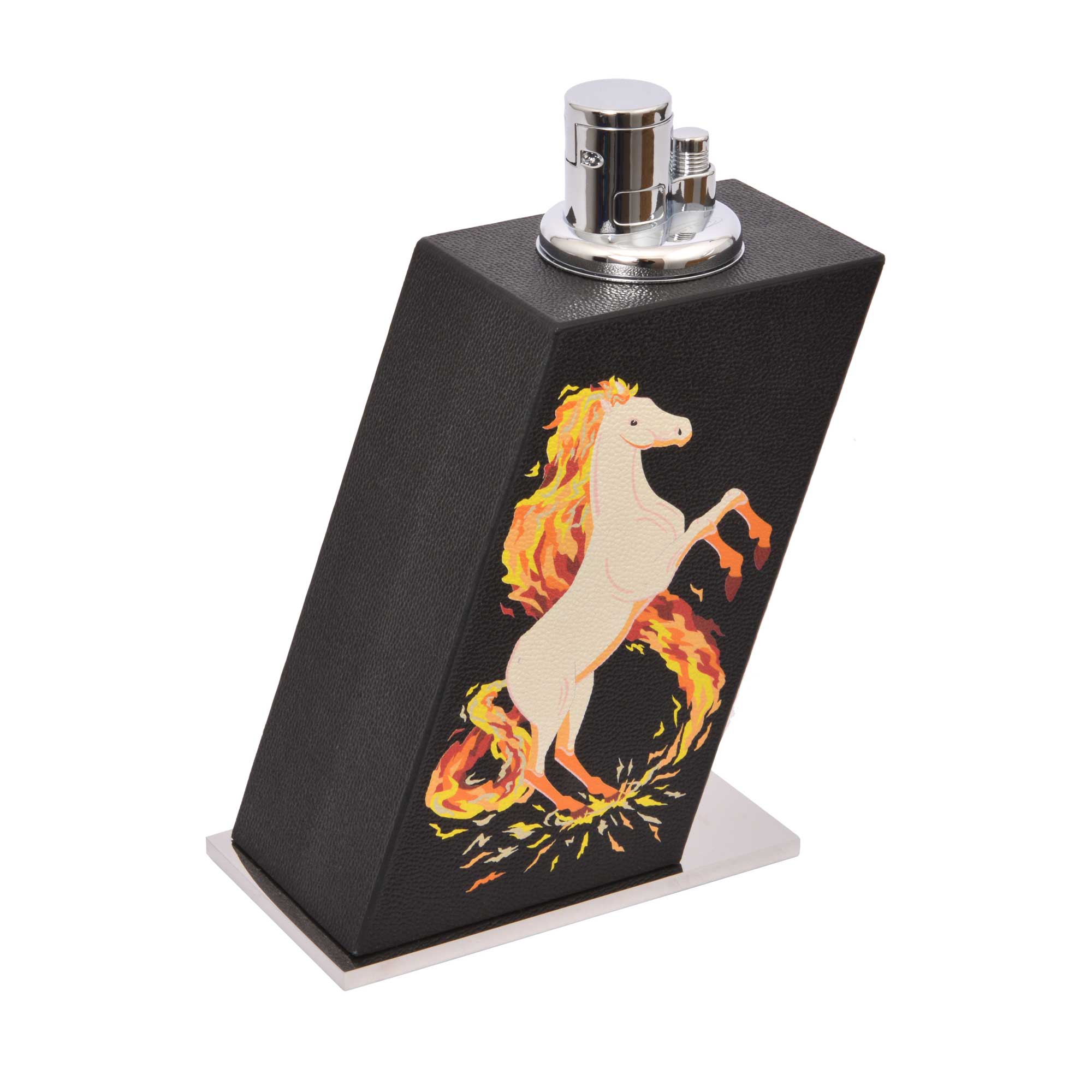 elie-bleu-fire-horse-tischfeuerzeug-leder-big image 1