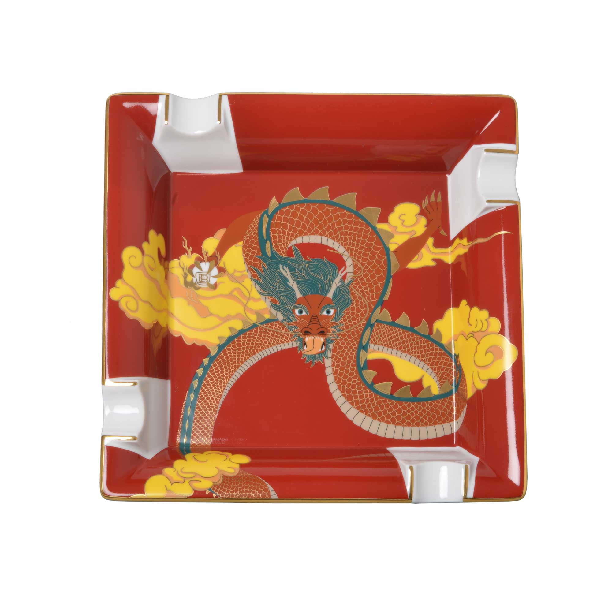 elie-bleu-dragon-aschenbecher-porzellan-f-r-4-zigarren image 2
