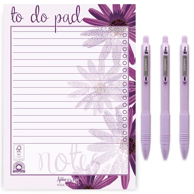 ashton-daily-to-do-pad-a5-cape-daisy-planer-mit-stiften image 1