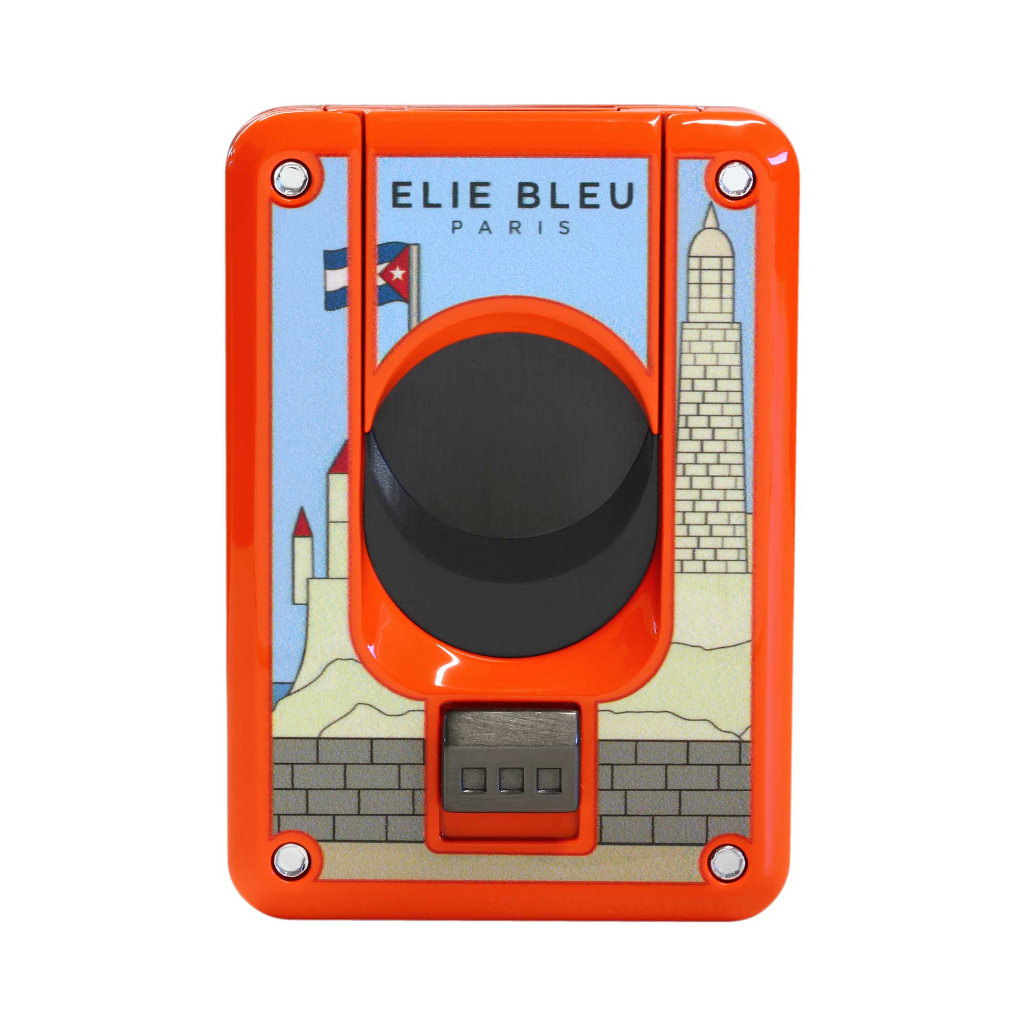 elie-bleu-casa-cubana-zigarrenschneider-orange-doppelklinge image 1